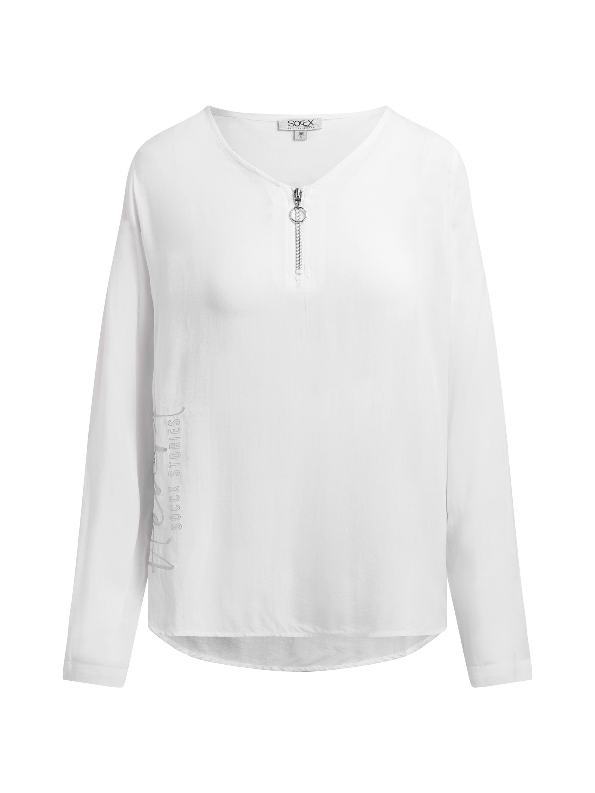 SOCCX Schlupfbluse im Turn-Up-Look