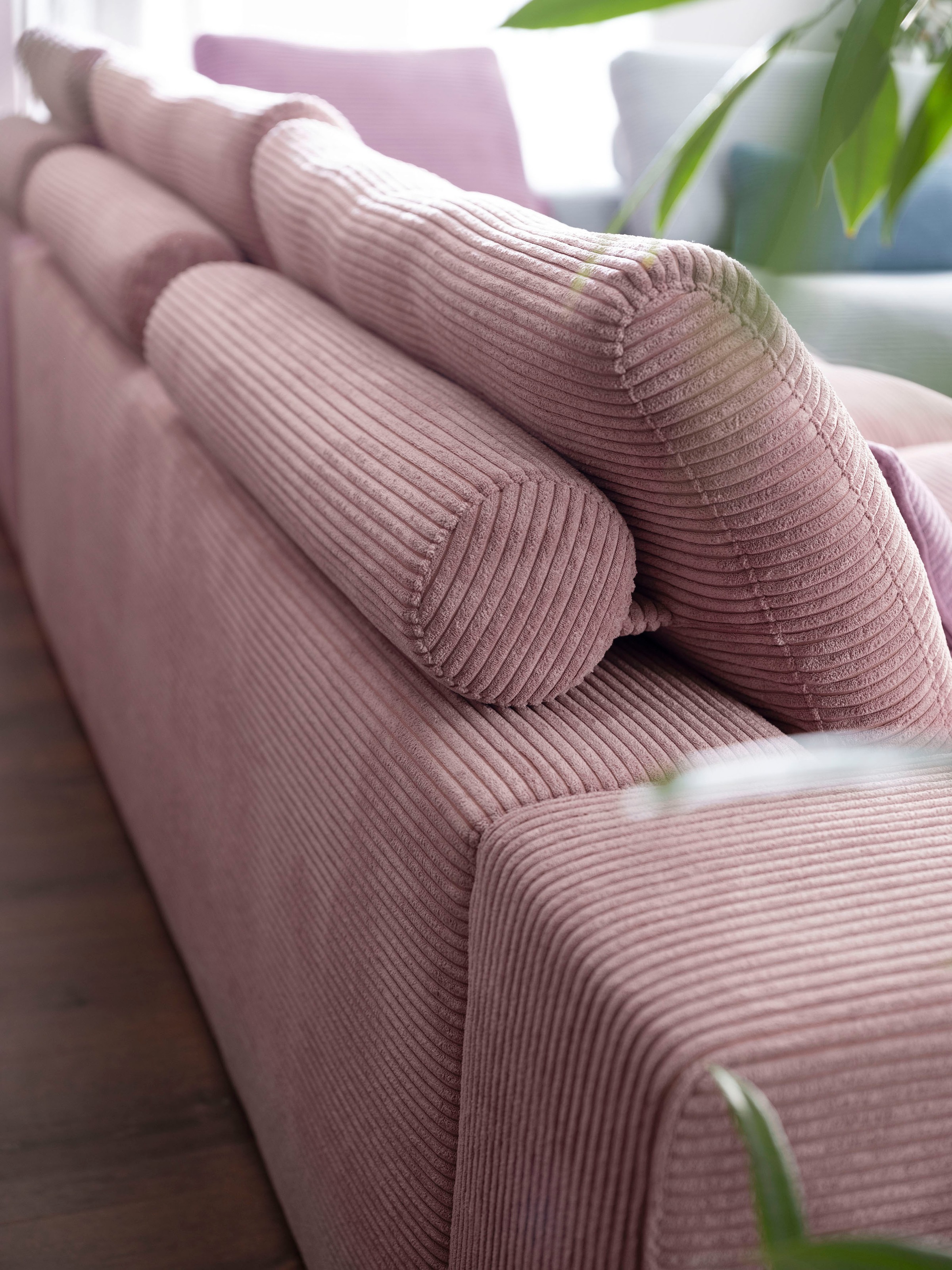 alina Ecksofa »Sandy«, mit losen Sitz und Rückenkissen, in modernem Cordstoff