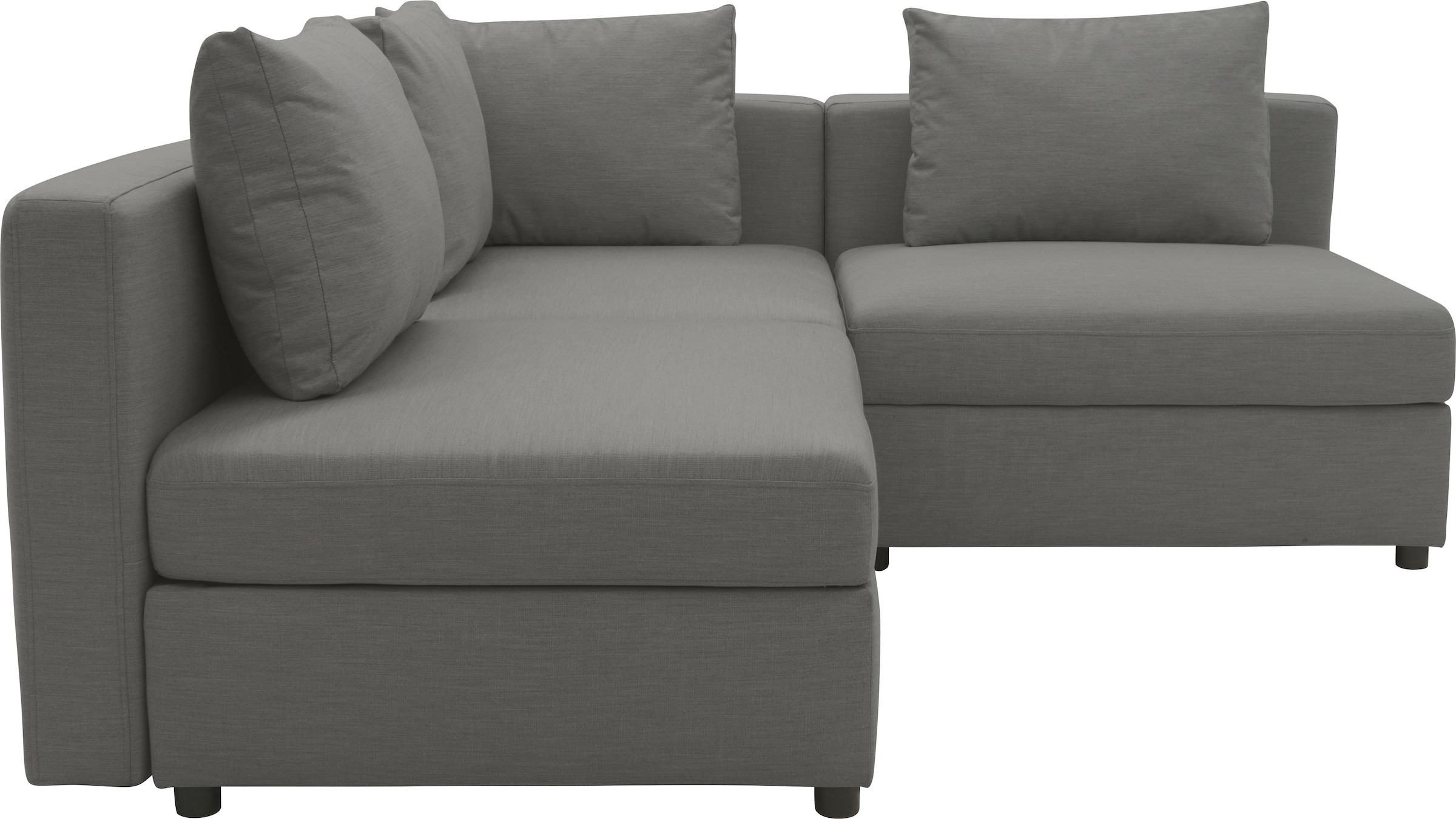 DOMO collection Ecksofa »Solskin, individuell erweiterbar/kombinierbar L-Form«, mit losen Kissen. Rücken- und Seitenteile als Stecksystem.