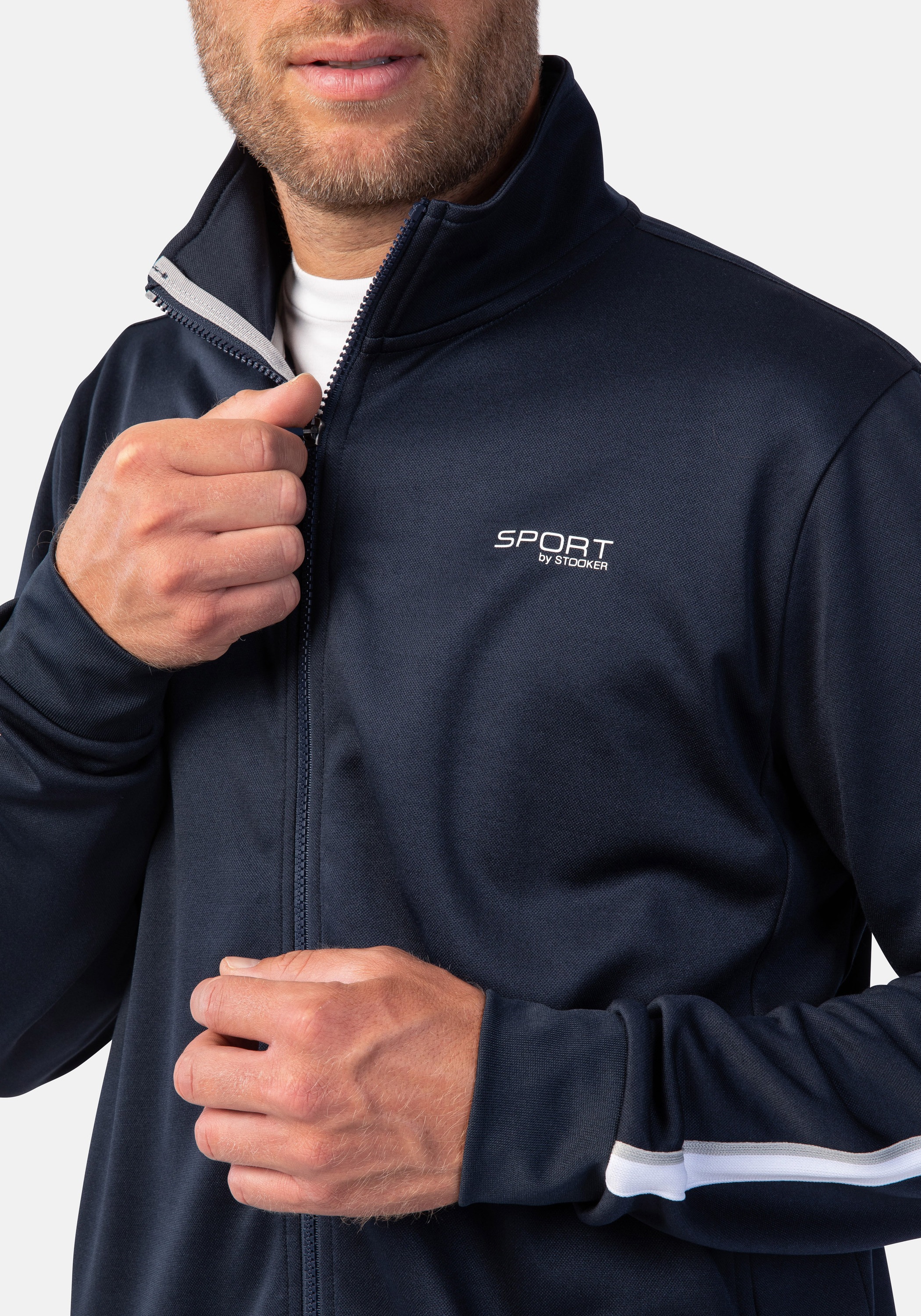 Thumbnail - Stooker Men Sweatjacke "SIDNEY Sweatjacke Sportjacke" Sportjacke Stehkragen Regular Fit für Herren