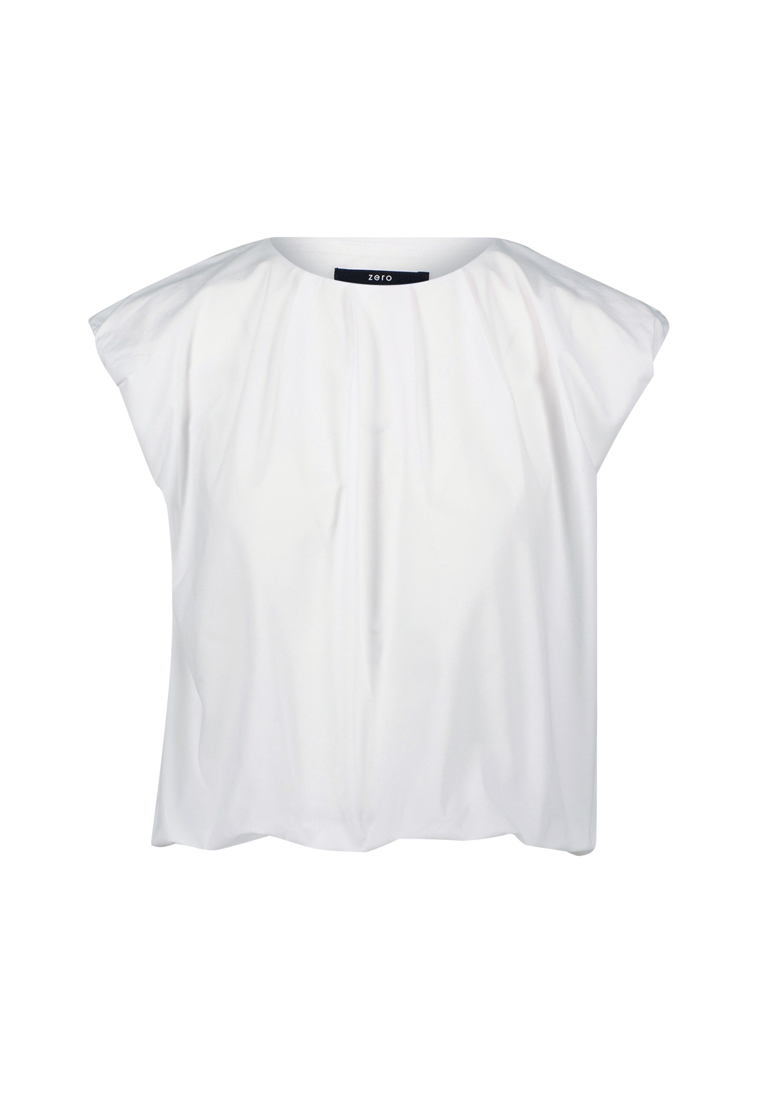 Zero T-Shirt "zero Damen Shirt mit gerafften Ärmeln", (1 tlg.), drapiert /g günstig online kaufen