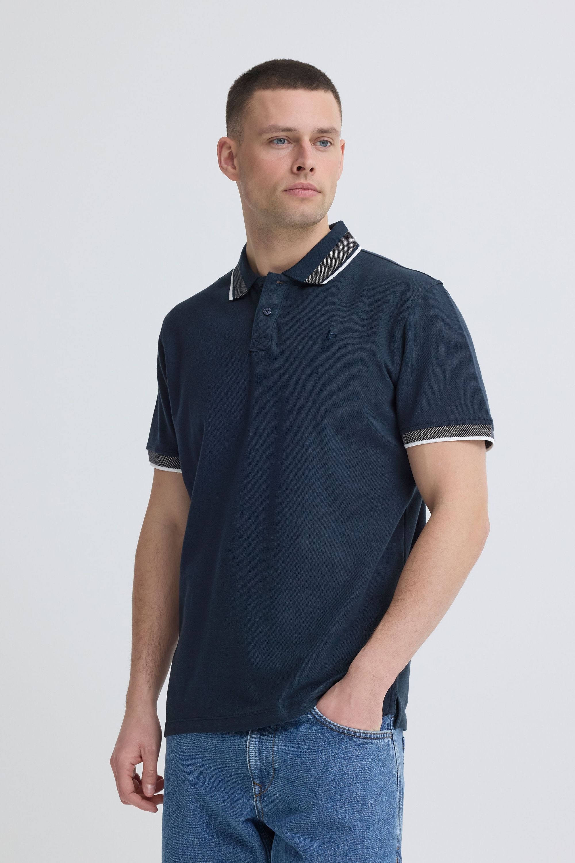 Blend Poloshirt "BHFons Polo" Klassisches Polo-T-Shirt mit kontrastfarbenen günstig online kaufen