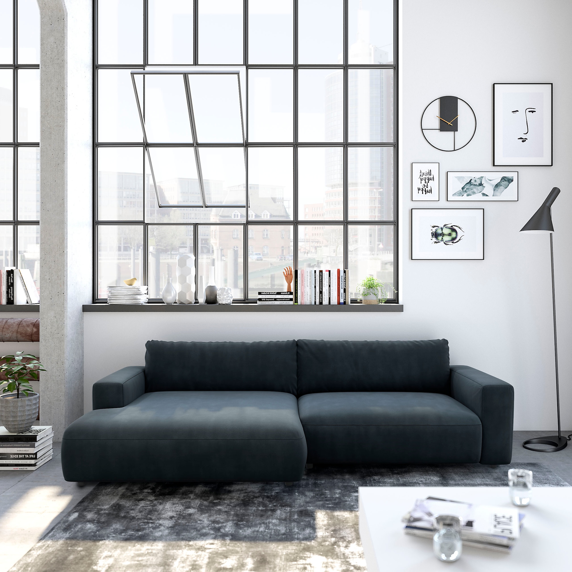 Musterring Ecksofa "LUCIA zeitlos, bequem, schöne Detailverarbeitung Breite 296cm, L-Form"