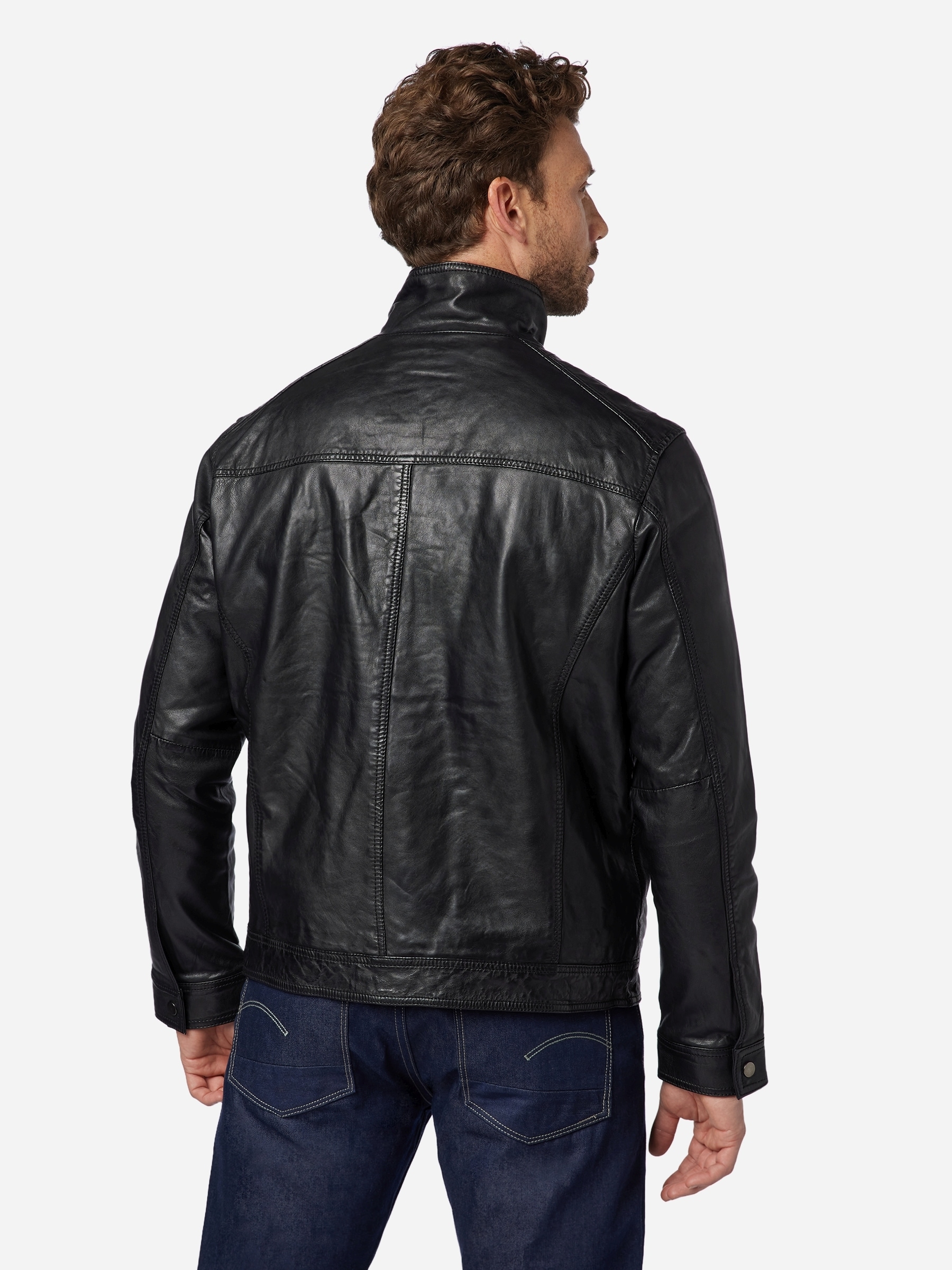 RICANO Bikerjacke »Lederjacke Albert« ohne Kapuze Handgefertigt aus echtem Leder