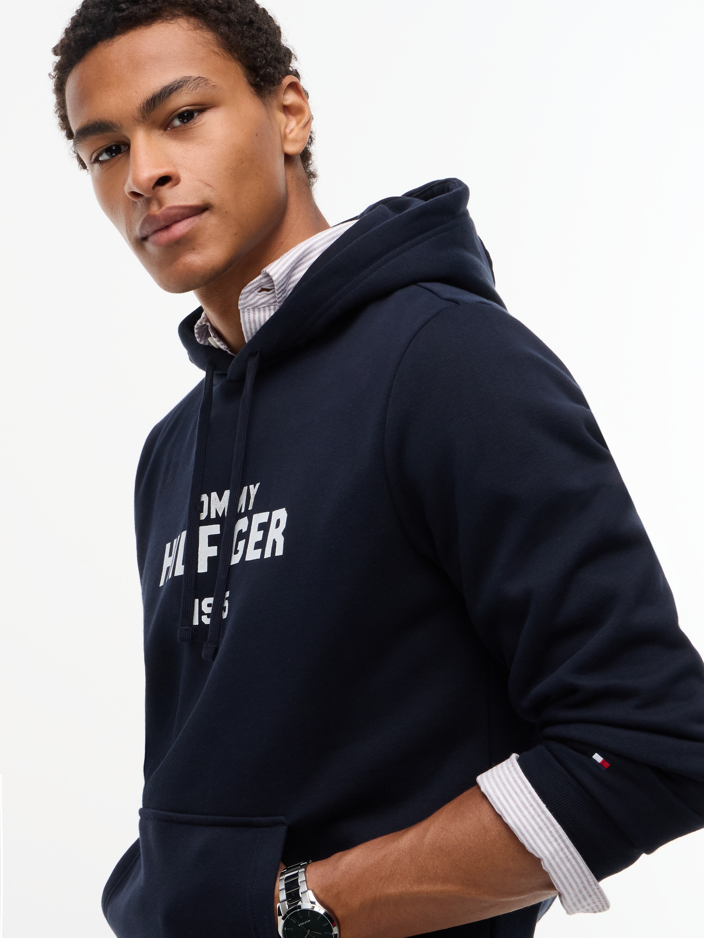 Tommy Hilfiger Hoodie »HILFIGER STACK REGULAR FLEECE«
