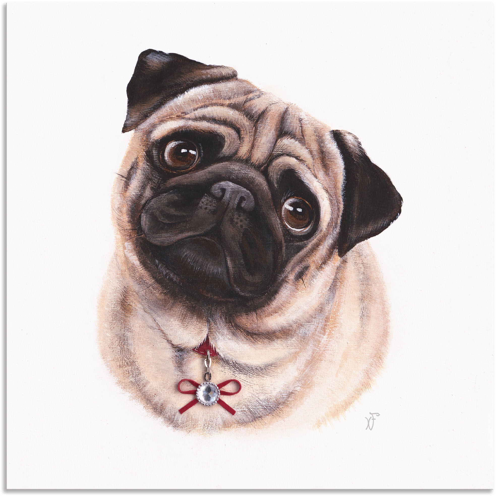 Artland Paveikslas »Mops su Diamanten« Hundebi...