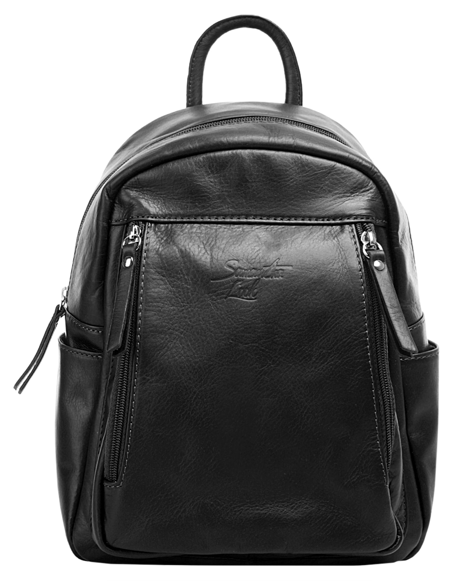 Cityrucksack, echt Leder, Made in Italy