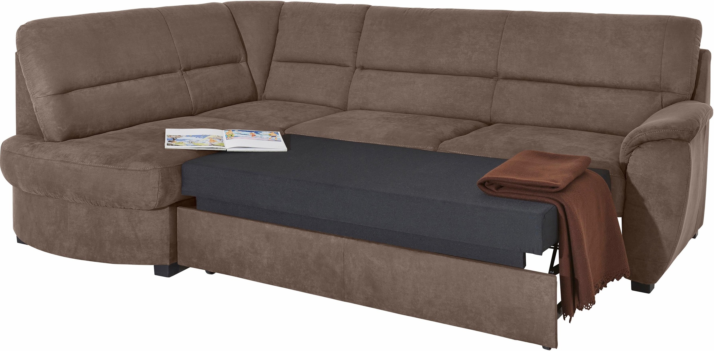 sit&more Ecksofa »Pandora L-Form«, wahlweise mit Bettfunktion und Bettkasten