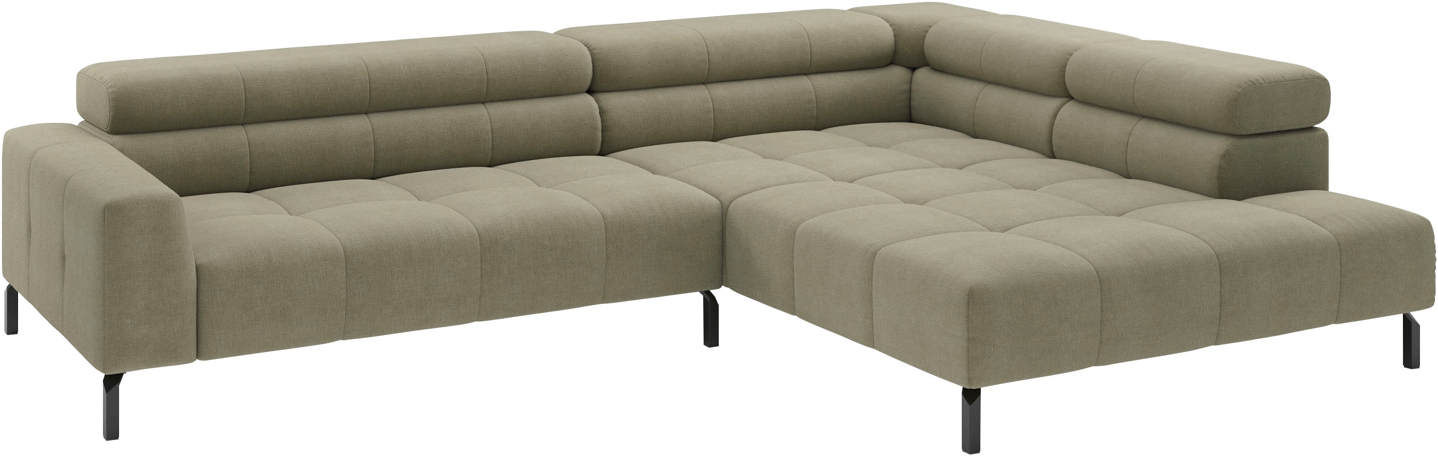 Home affaire Ecksofa "Claya, 311 cm breit, L-Form, inkl. Kopfteilverstellung" wahlweise elektrischer Sitzvorzug