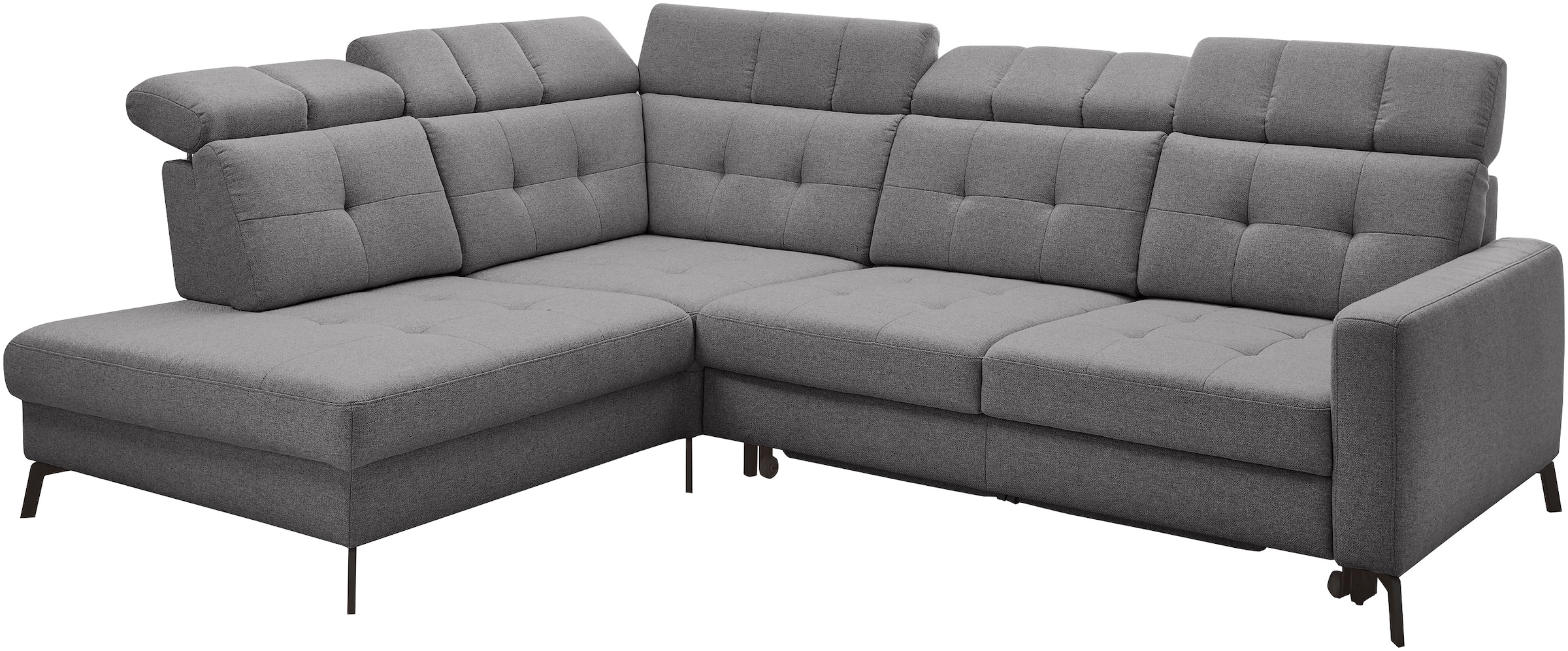 Musterring Ecksofa »MR 4615«, mit Kopf- und Rückenverstellung, Metallfuß schwarz, Maße 272 x 214 cm