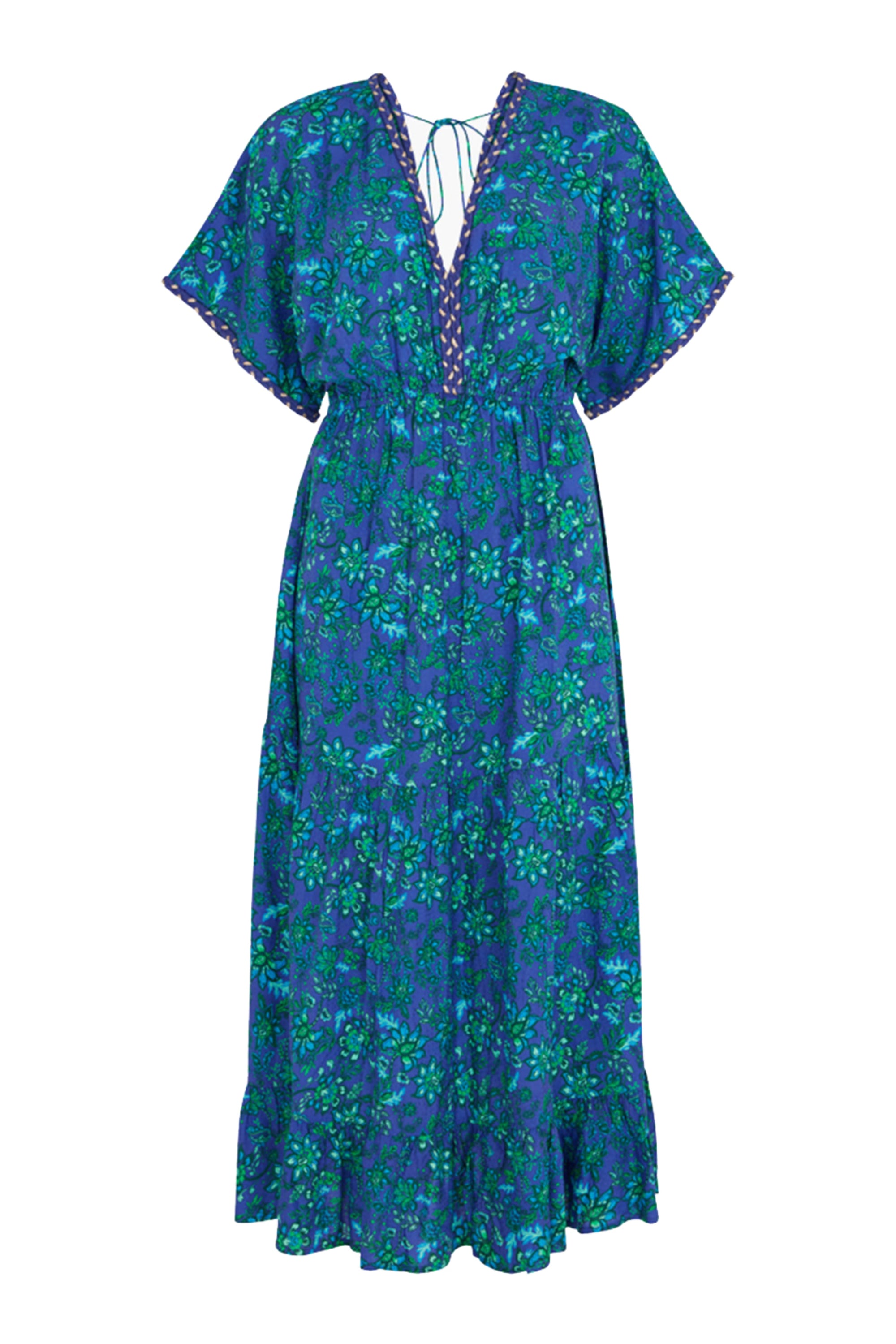 RAFFYA Midikleid "Iris Kaftan Style Floral Printed Maxi Dress Damen" günstig online kaufen