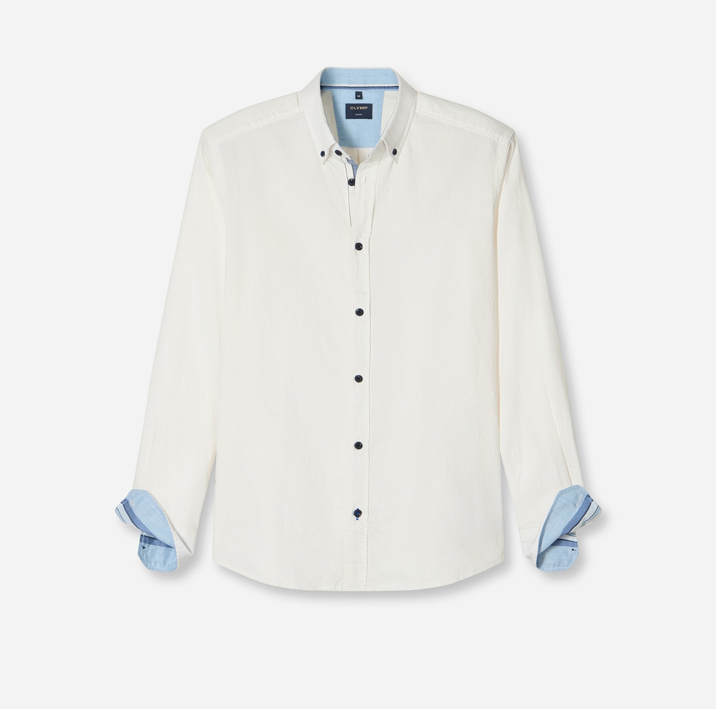 OLYMP Langarmhemd, Regular Fit, Businesshemd, Button-down-Kragen, Feincord
