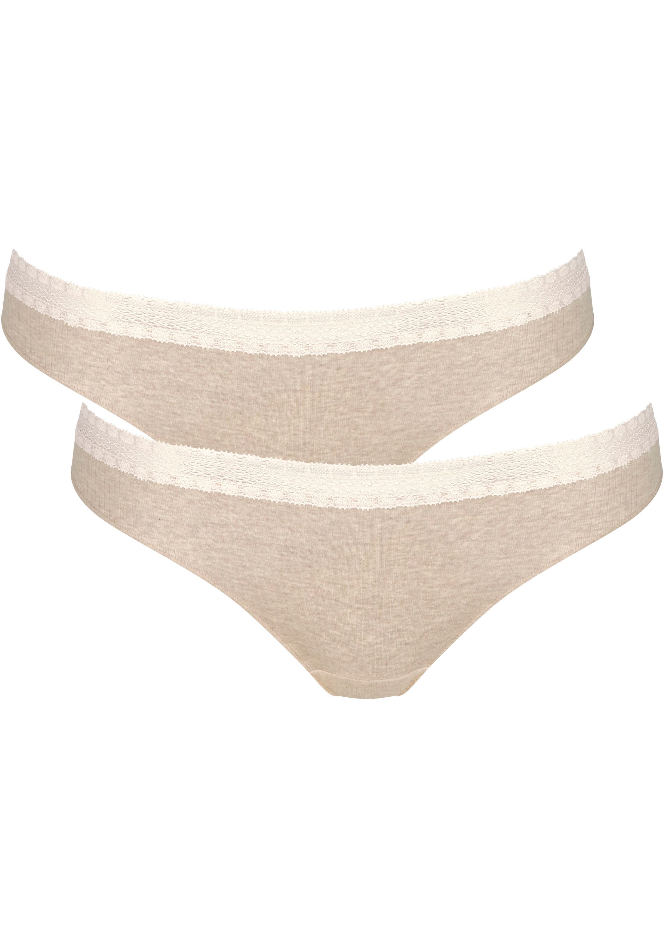 sloggi Brasilslip "GO Ribbed", (2er Pack), Feinripp, Stretch-Spitze, bequem günstig online kaufen