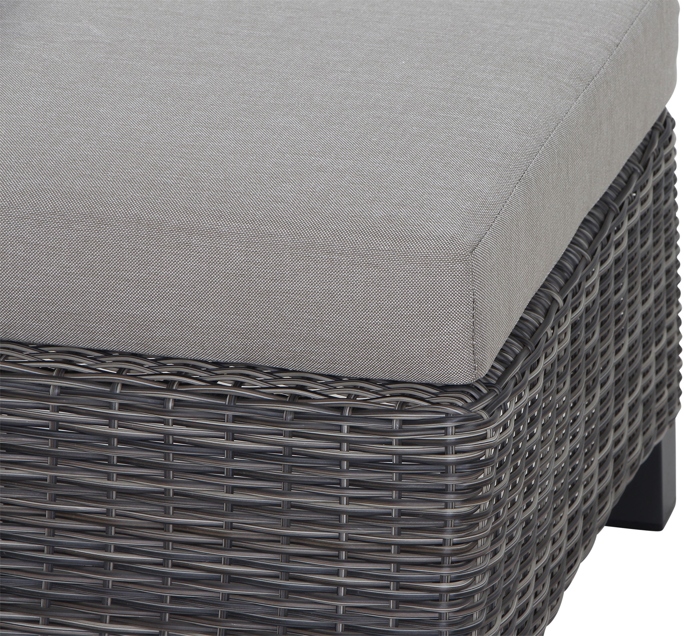 Siena Garden Gartenlounge-Hocker »CORIDO« Gestell Aluminium matt anthrazit inkl. Kissen, charcoal grey