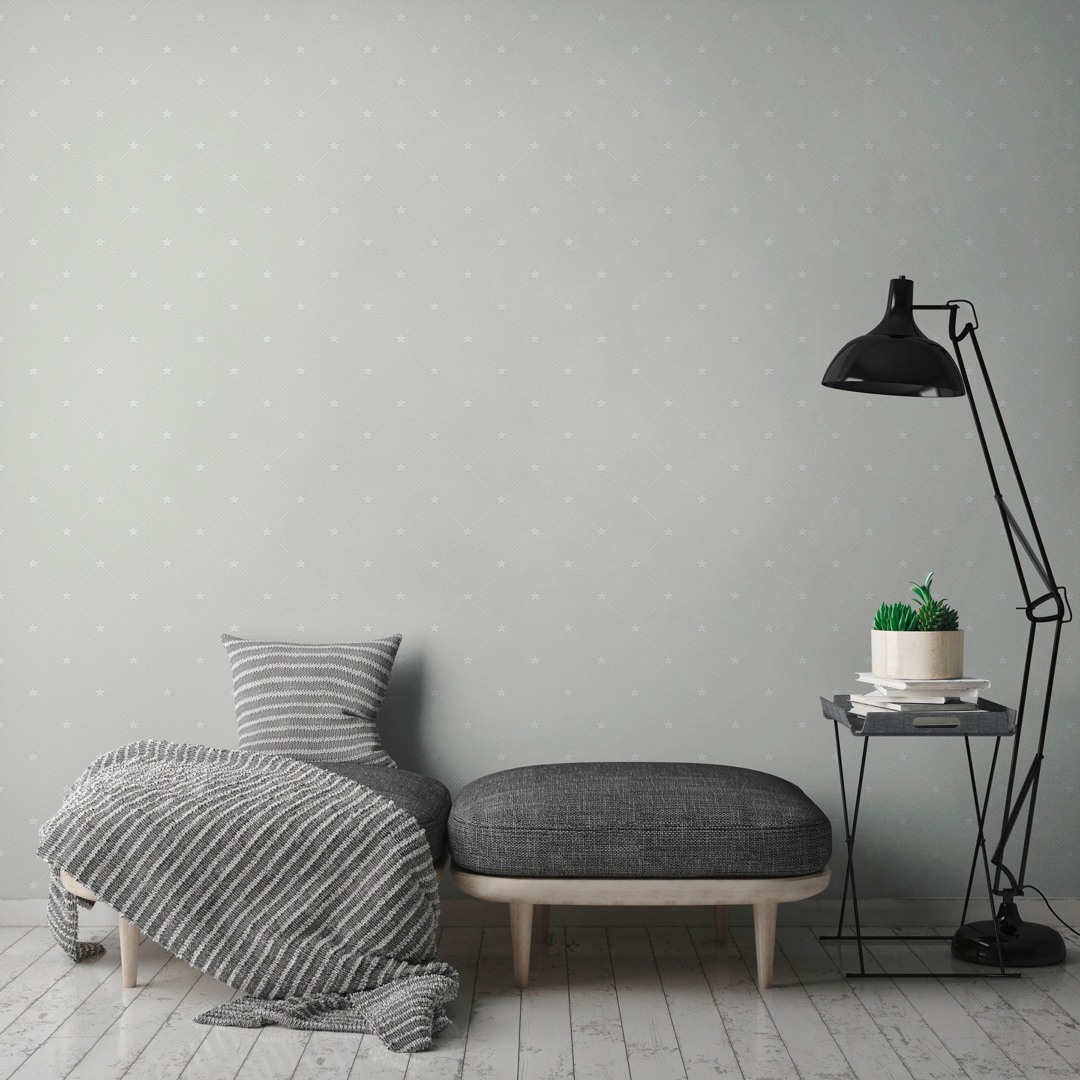 METROPOLIS BY MICHALSKY LIVING Vliestapete »Change is good, Stylish Stars«, Strukturmuster-gemustert-Motiv, Designertapete Tapete Sterne Tapeten Wohnzimmer Schlafzimmer Küche