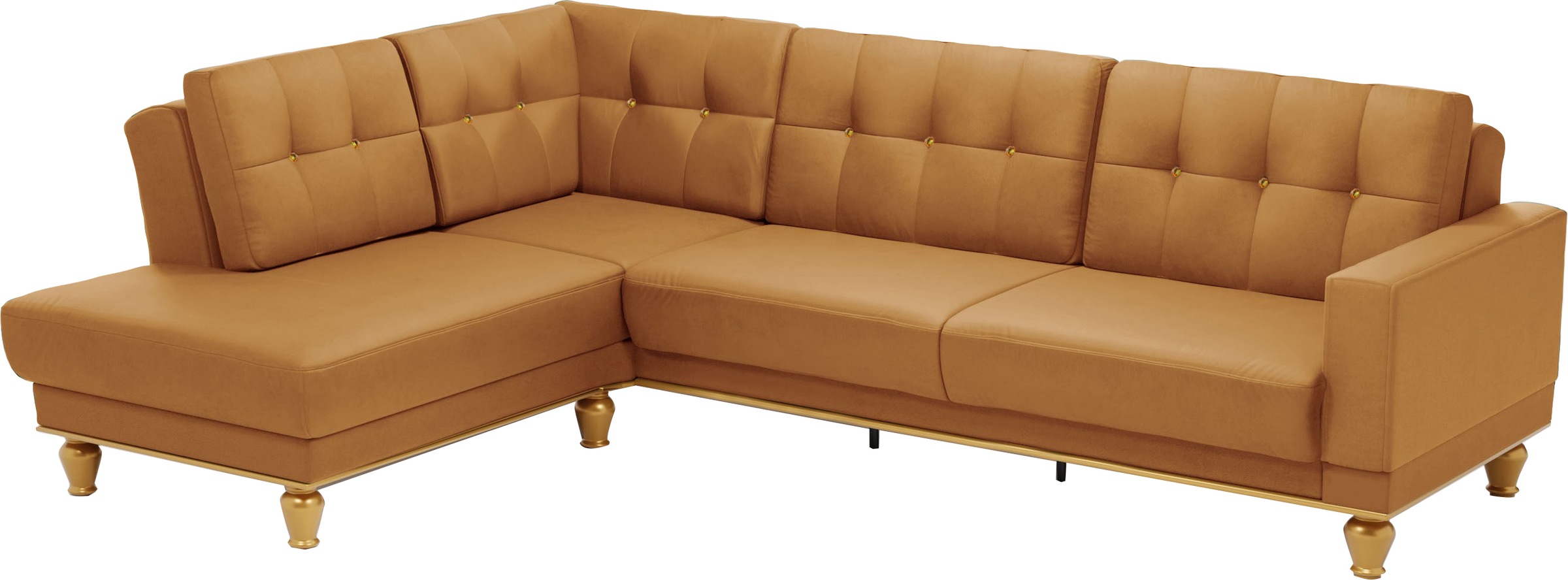 sit&more Ecksofa »Orient 5 L-Form«, mit Strass-Stein, wahlweise mit Bettfunktion und Bettkasten