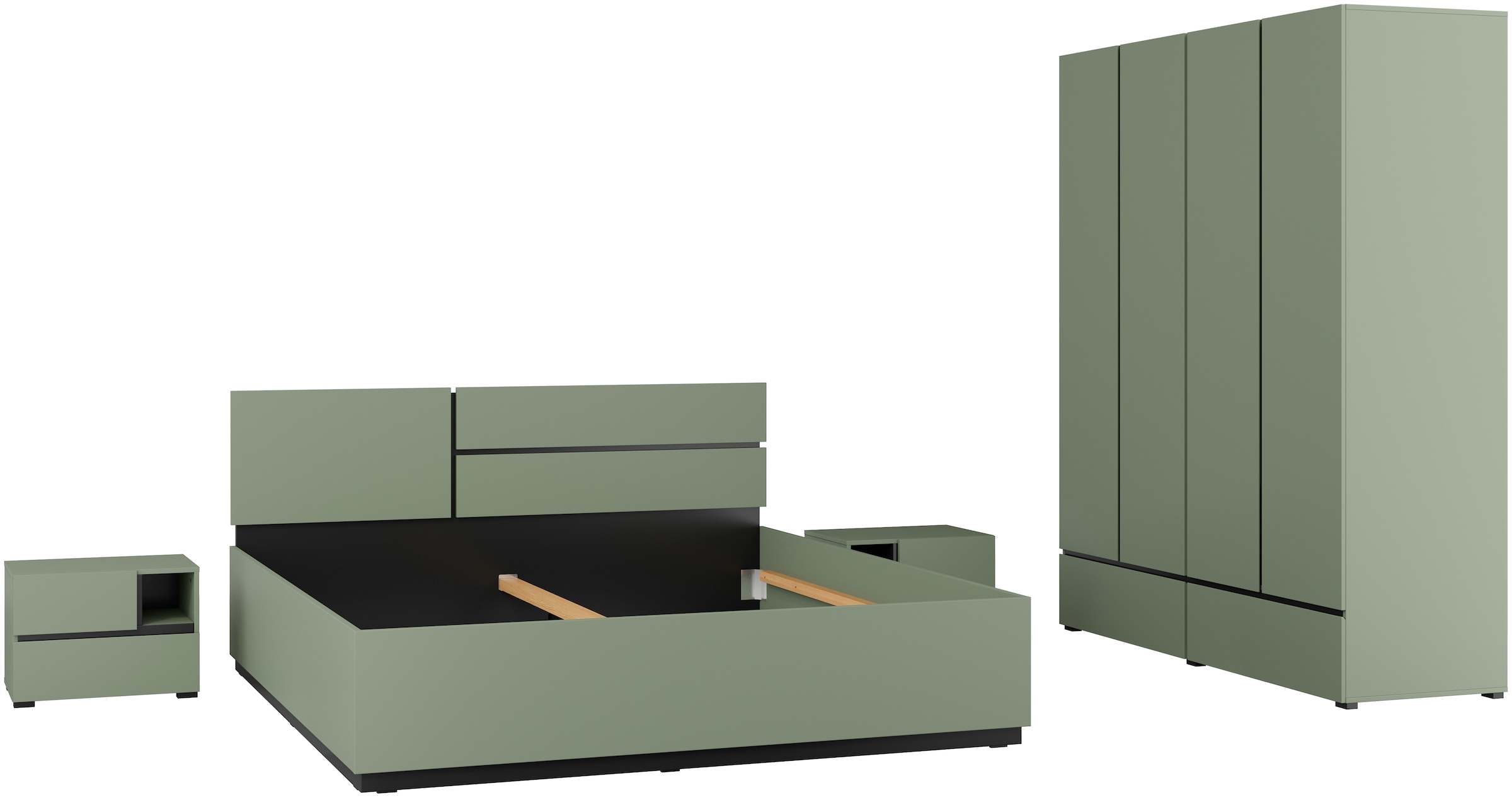 Home affaire Schlafzimmer-Set "Cross, moderne, grifflose Optik, FSC-zertifi günstig online kaufen
