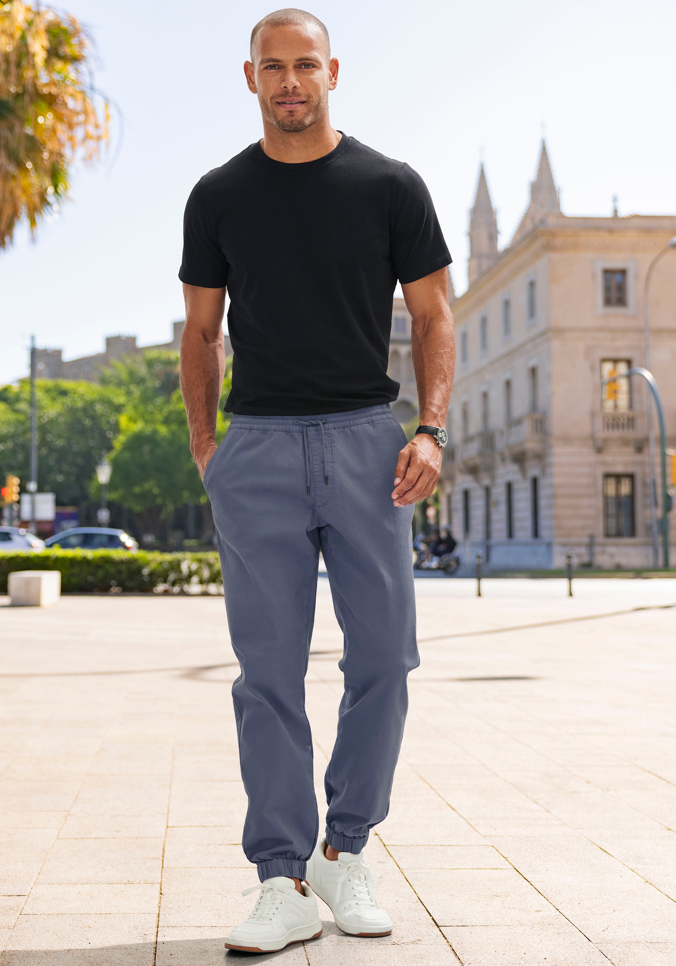 John Devin Jogger Pants »Jogg Pants«, aus elastischer Baumwoll-Qualität