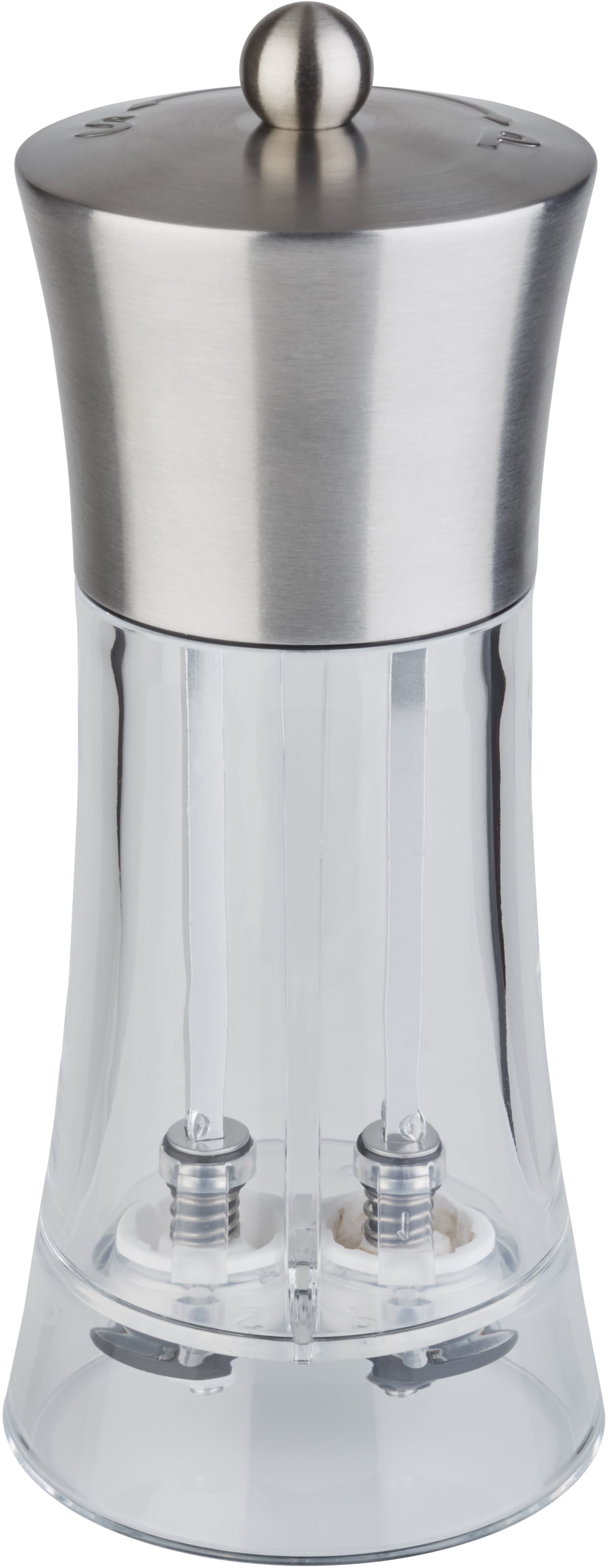 APS Salz-/Pfeffermühle 2in1, einstellbarer Mahlgrad, Edelstahl/Acrylglas