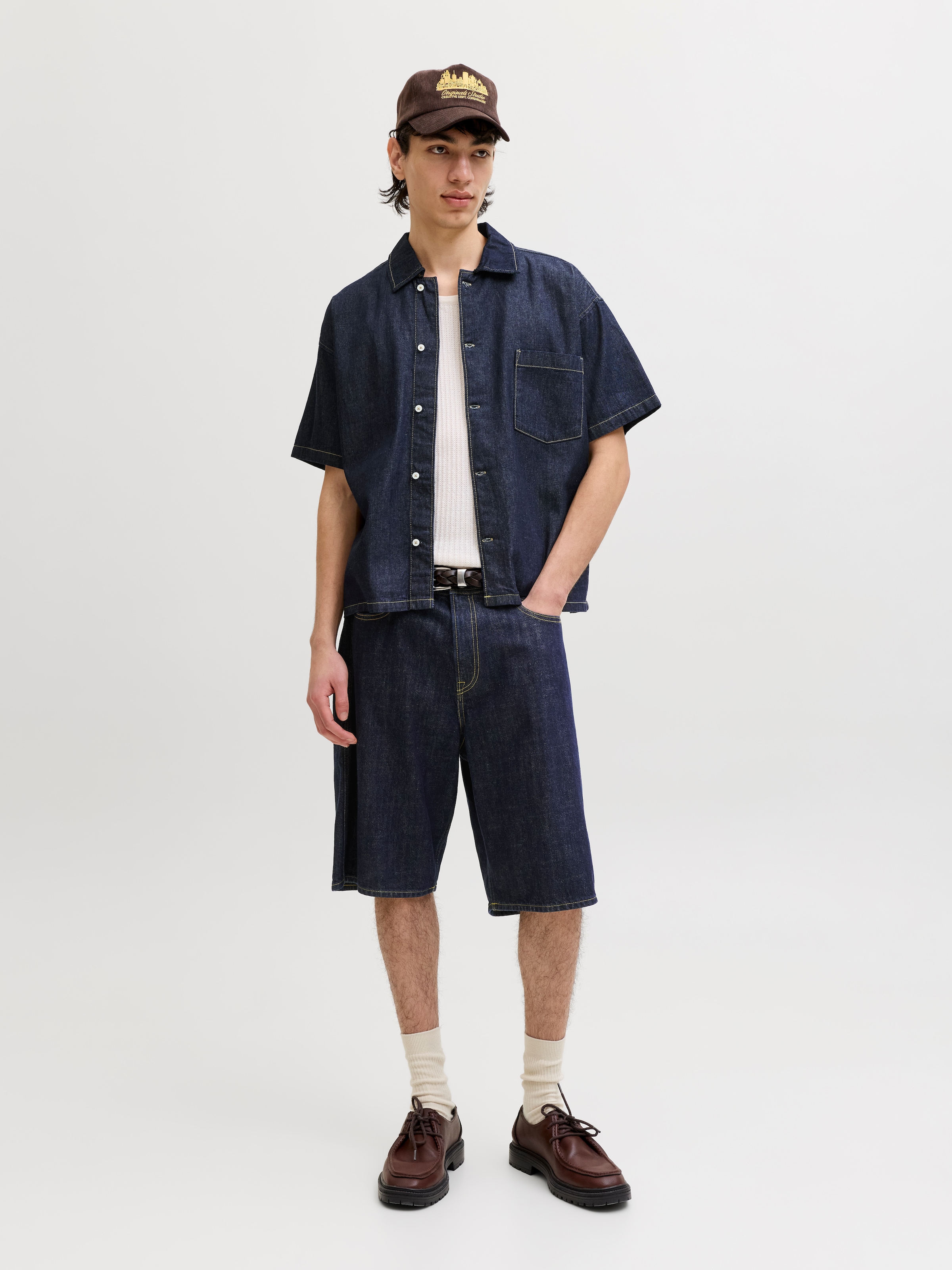 Jack & Jones Jeanshemd »JJORGAUSTIN DENIM SHIRT SS LN« Baumwolle, regular fit
