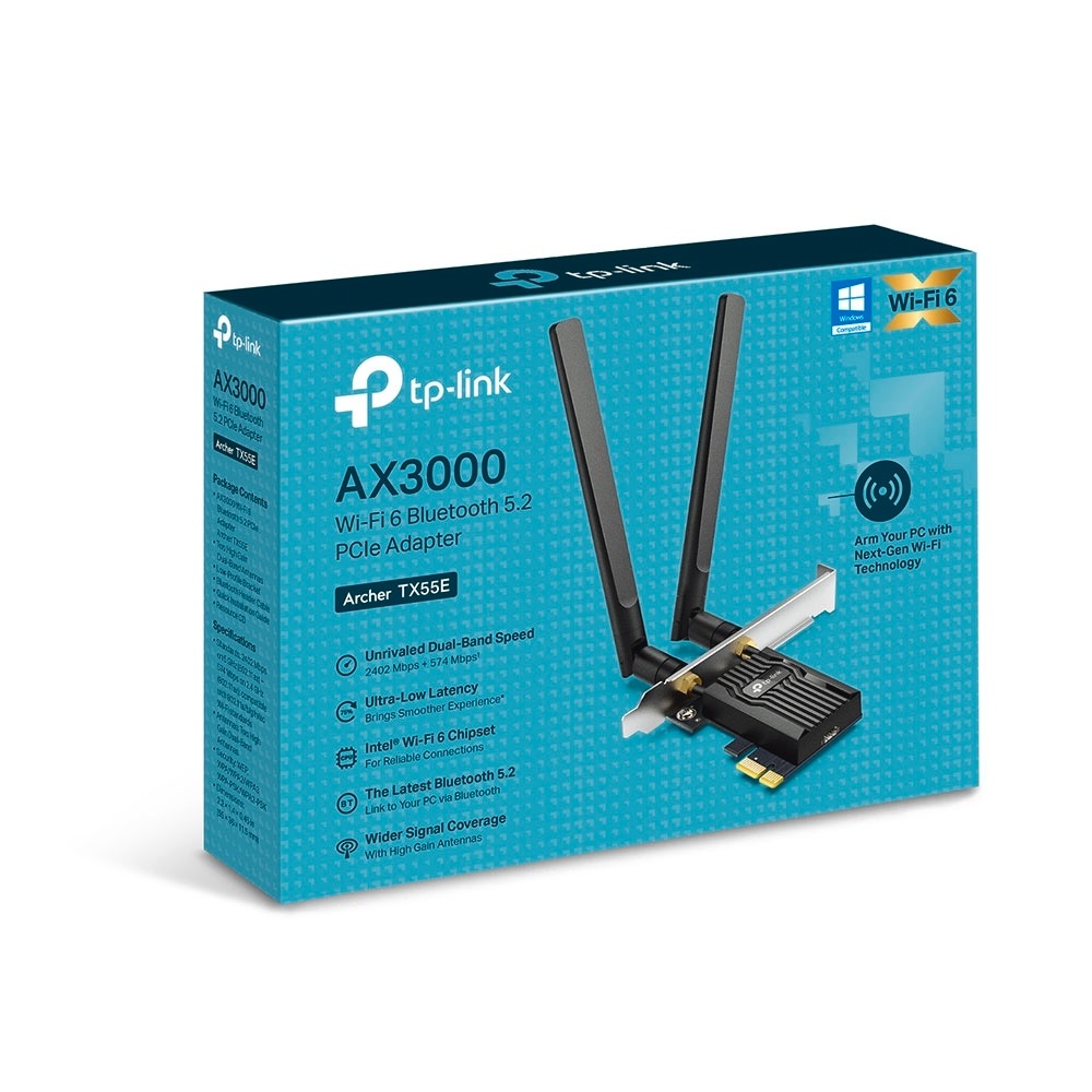 TP-Link Modulkarte »Archer TX55E AX3000 Wi-Fi 6 BT WLAN PCI Express«