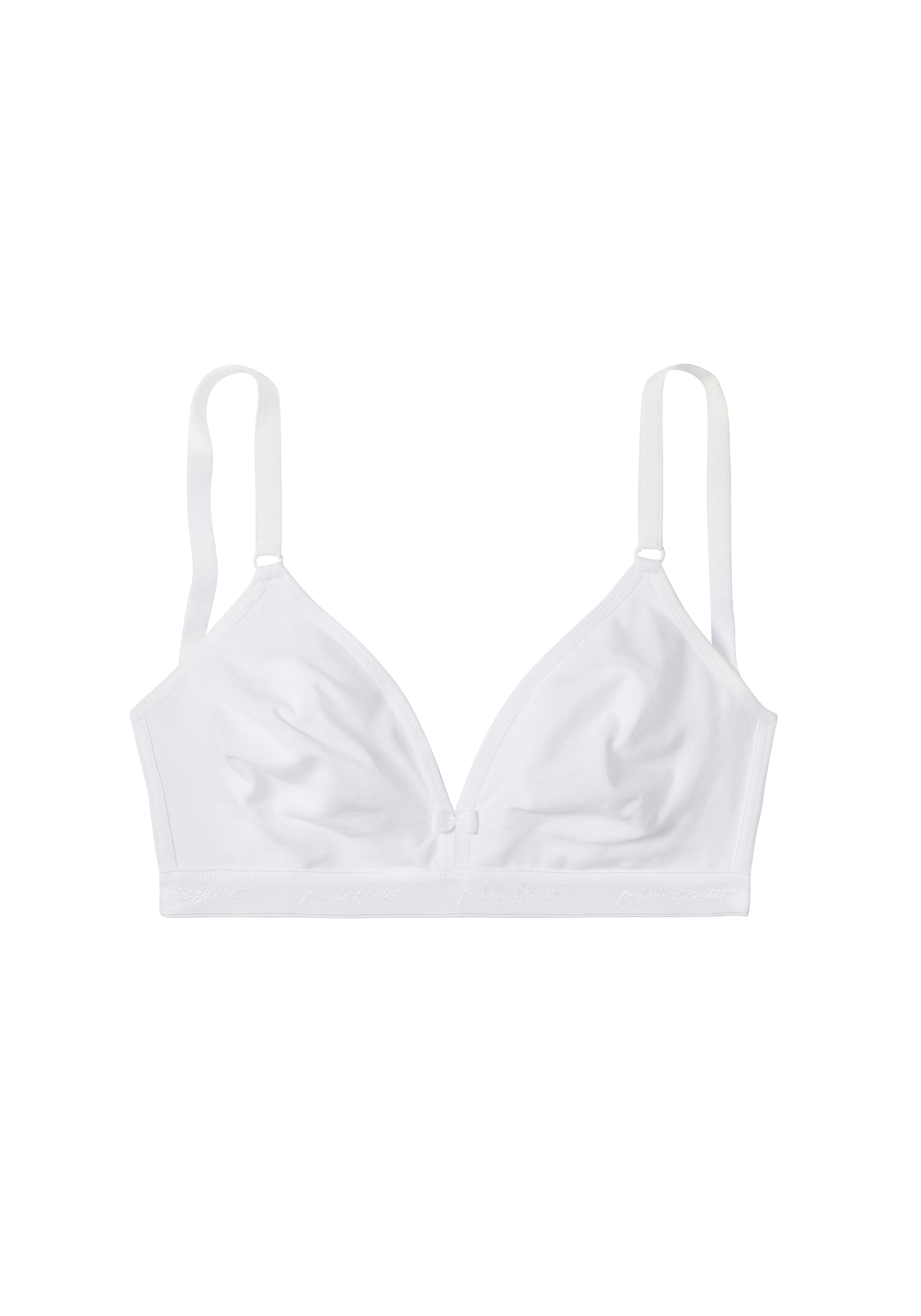 Thumbnail - petite fleur Bralette-BH Packung, 3 Stück, ohne Bügel im Triangel-Form aus schöner Baumwolle, Basic Dessous
