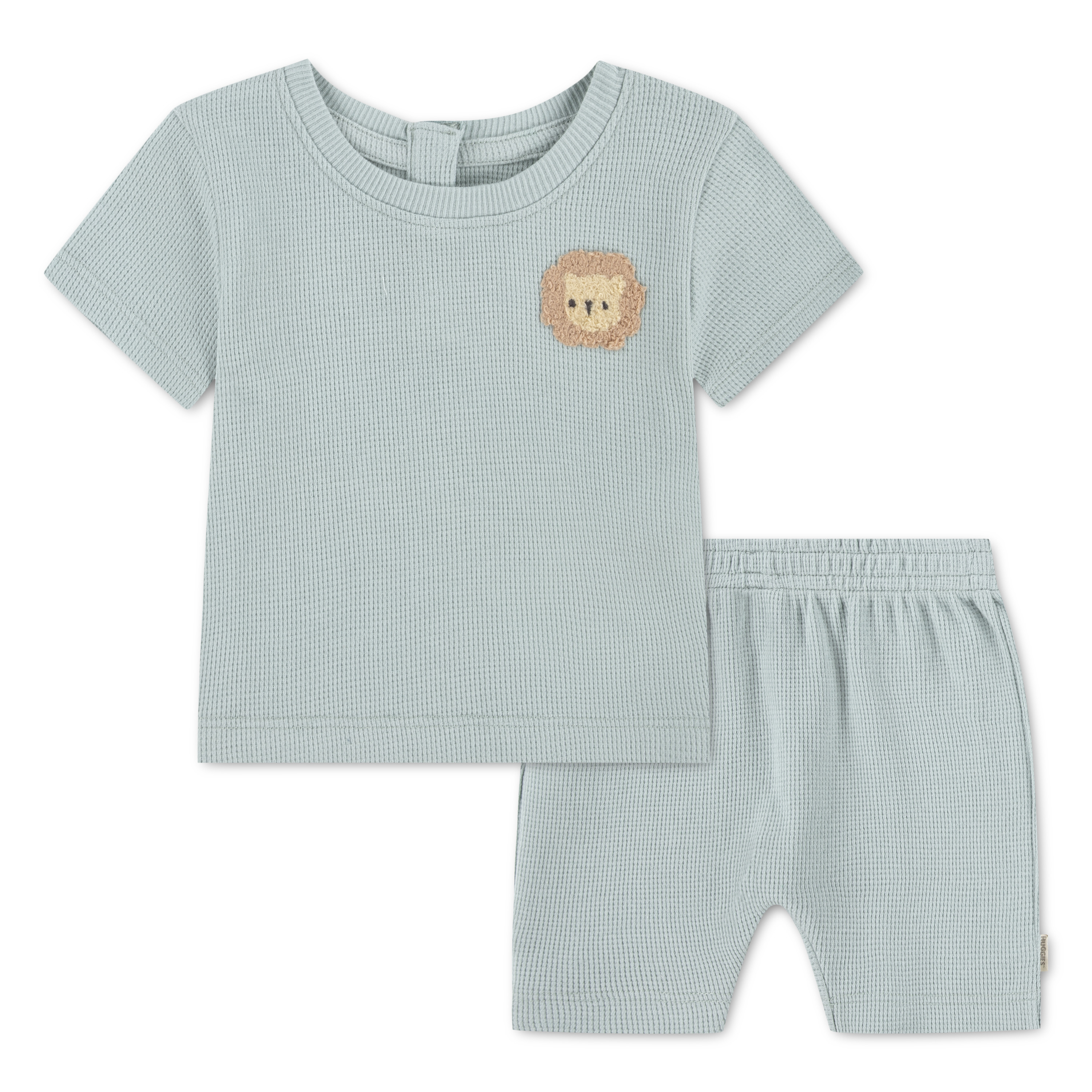HUGGIES babywear Shirt & Hose "HUGB SHORT SET" Set, 2 mit süßer Tierapplikation, Baumwolle