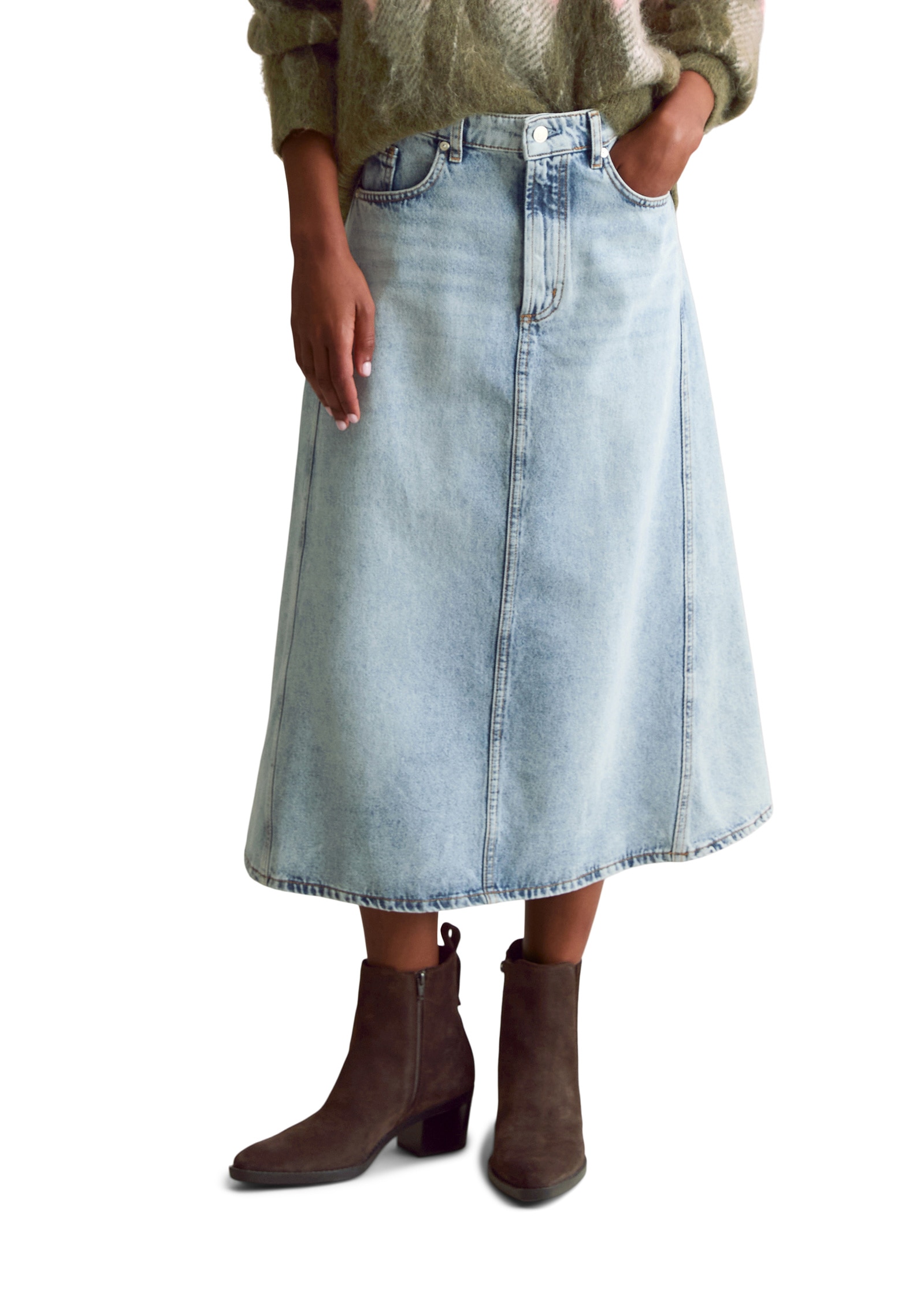 Marc OPolo DENIM Jeansrock "aus Denim mit europäischen Brennnesselfasern" günstig online kaufen