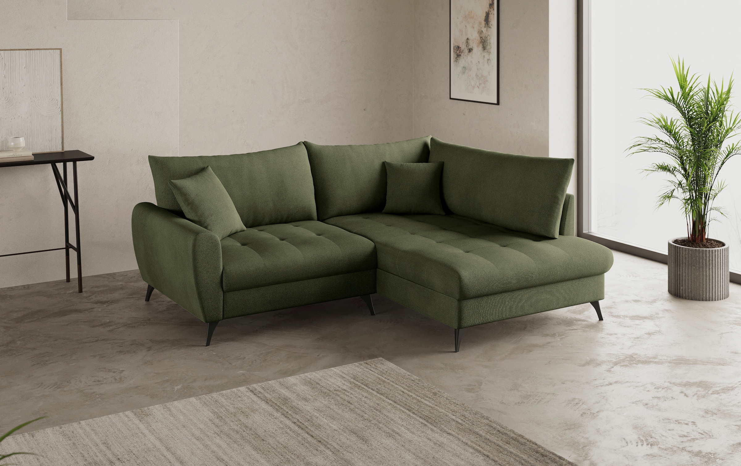 Mr. Couch Ecksofa »Blackburn II L-Form«, Wahlweise mit Kaltschaumpolsterung bis 140 kg belastbar