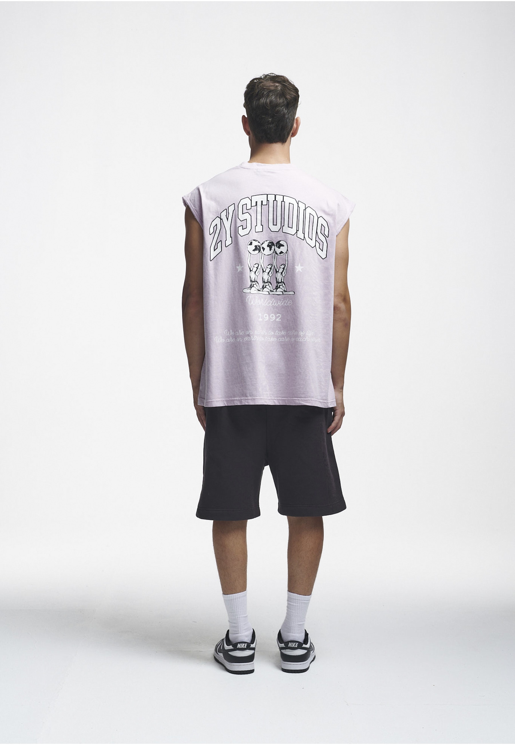 2Y Studios Tanktop »2Y Studios Herren 2Y Globus Oversize Sleeveless Shirt« 1 Stk.