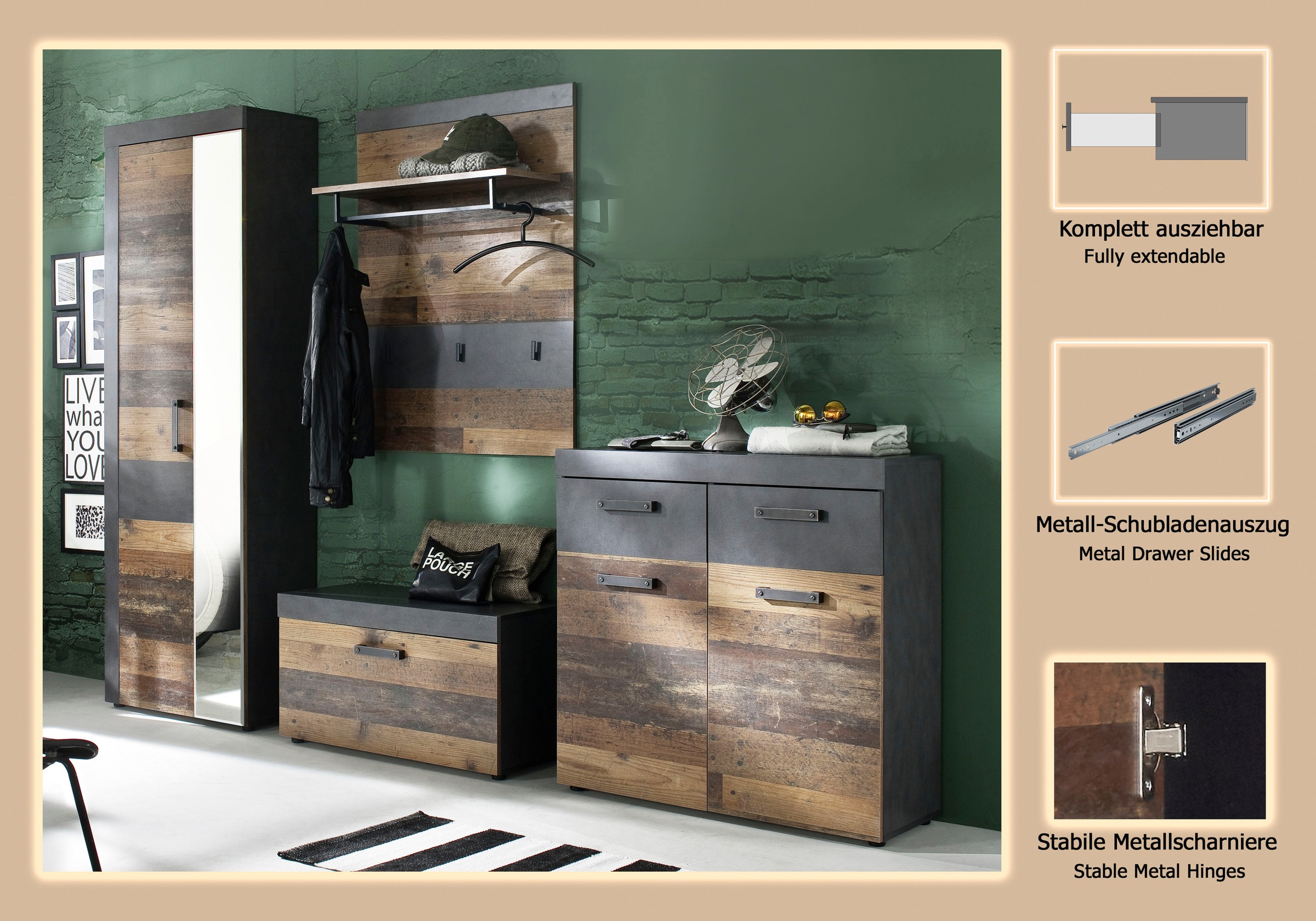 Thumbnail - INOSIGN Garderoben-Set "Ilana" Set, 4 Stk. tlg.