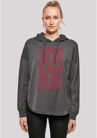 Kapuzenpullover »Blumen Muster Rot«