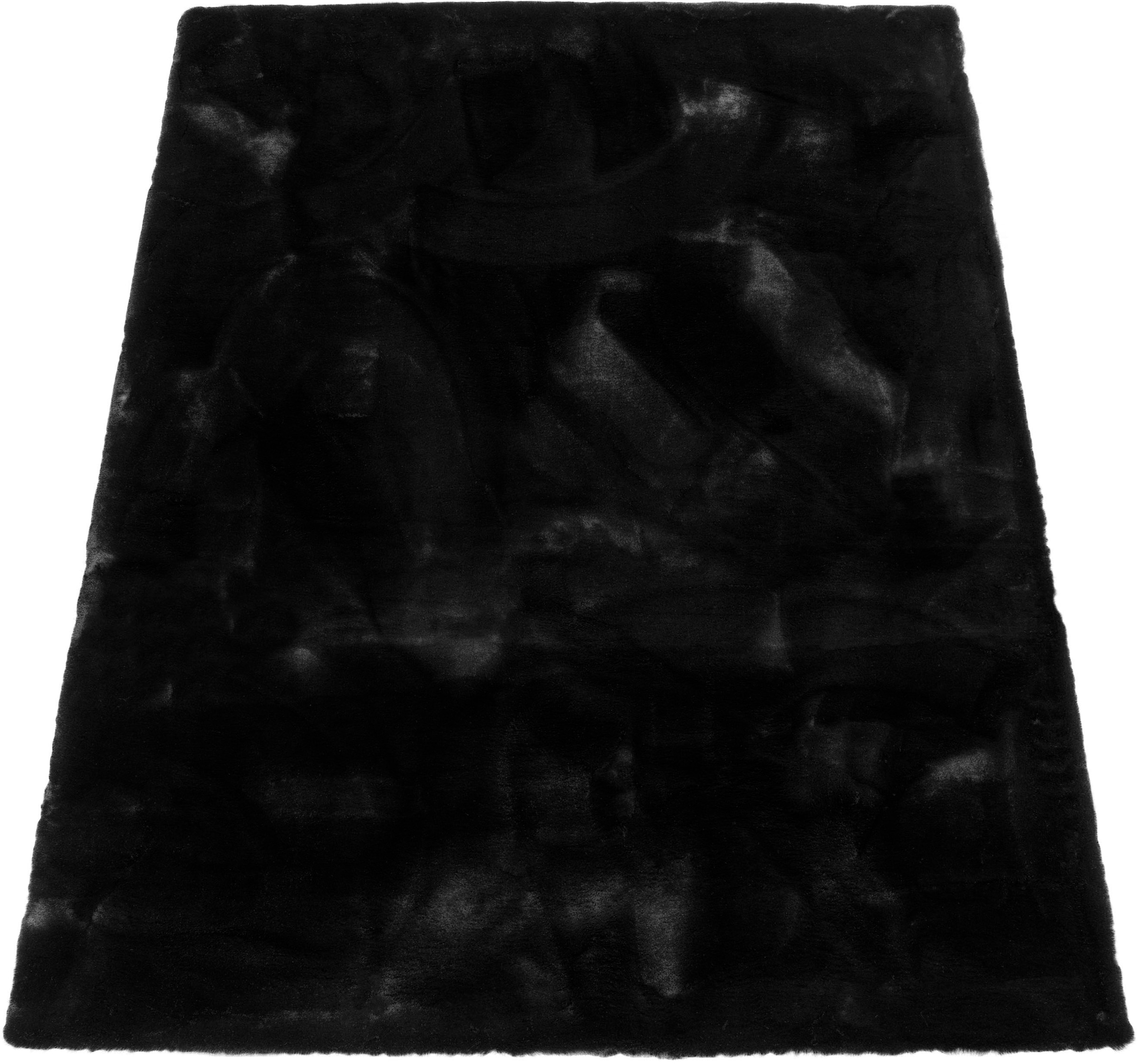Paco Home Hochflor-Teppich »Rabbit Deluxe 860«, rechteckig, 39 mm Höhe, Kunstfell, Uni-Farben, sehr weicher Flor, Wohnzimmer, Schlafzimmer