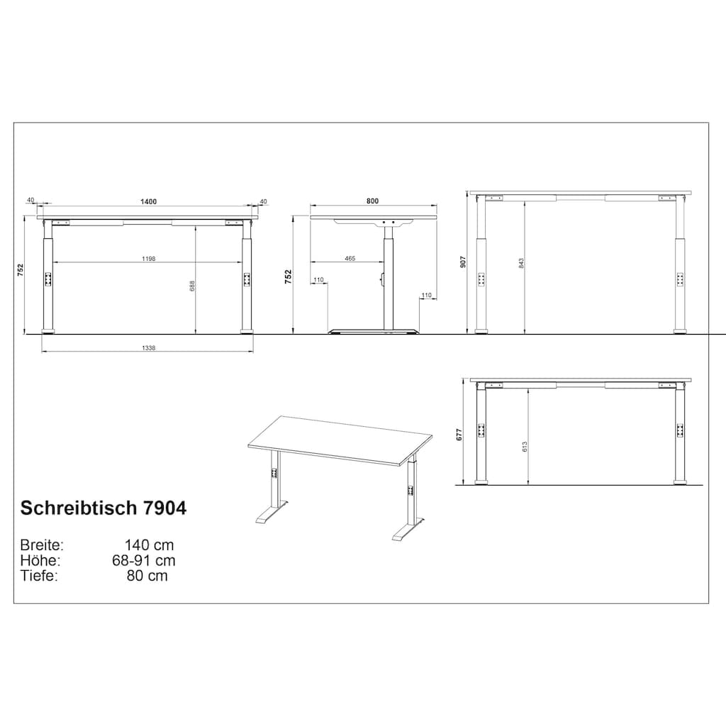 GERMANIA Büromöbel-Set »Mailand«, 2-teiliges Set: Schreibtisch + Rollcontainer
