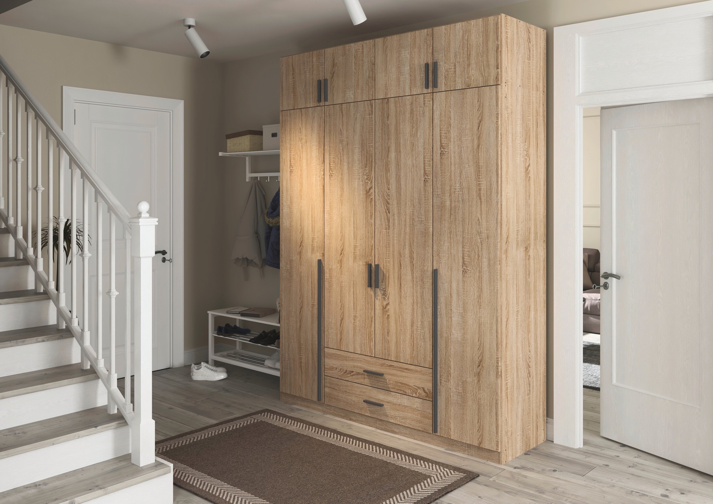 Thumbnail - rauch Kleiderschrank "Schrank Garderobe Wäscheschrank GAMMA in 4 Breiten 91-226 cm" 3 verschiedene Ausstattungen BASIC/C...