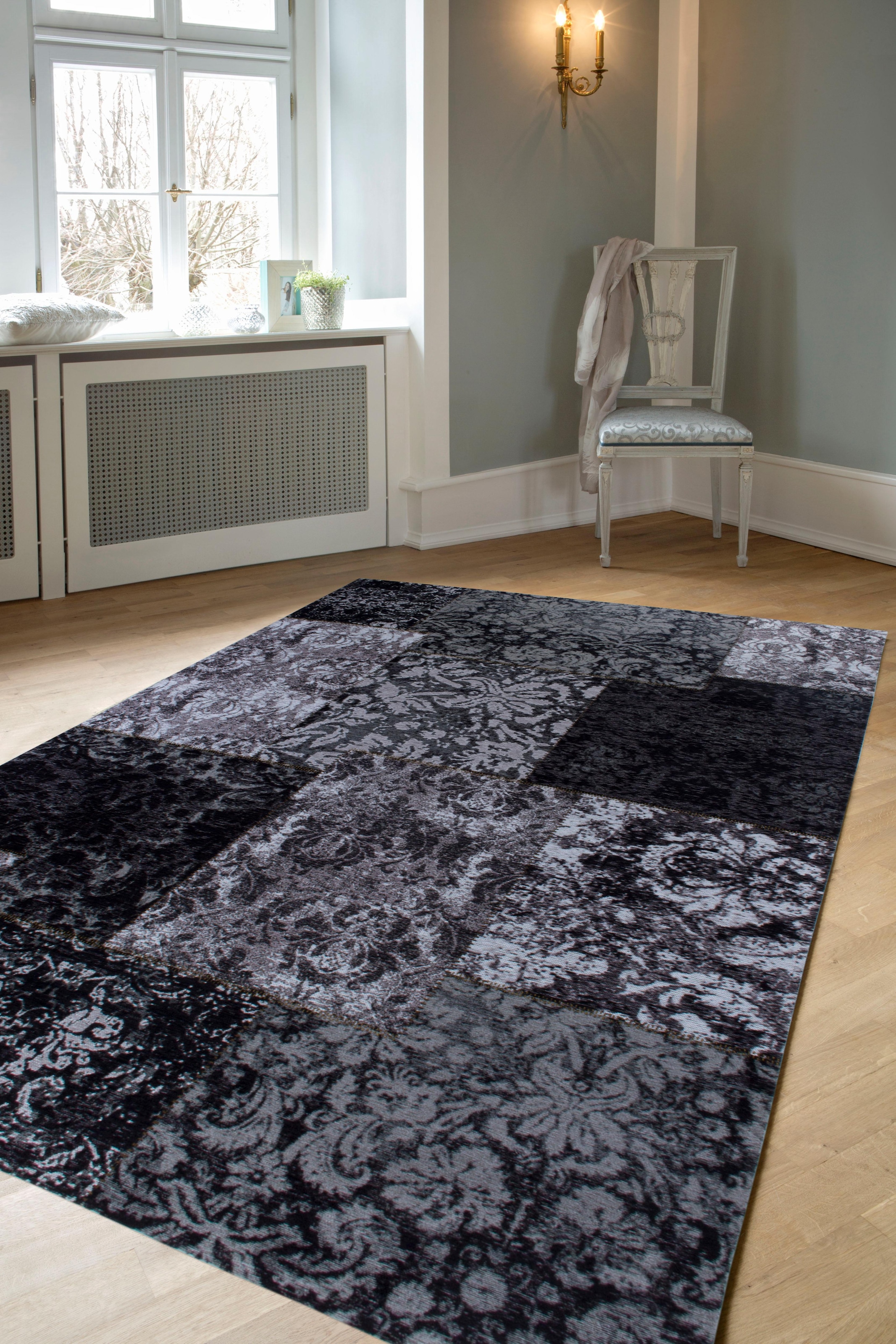 LUXOR living Teppich »Antique 100«, rechteckig, 10 mm Höhe, Patchwork Design, besonders weich durch Microfaser, Wohnzimmer
