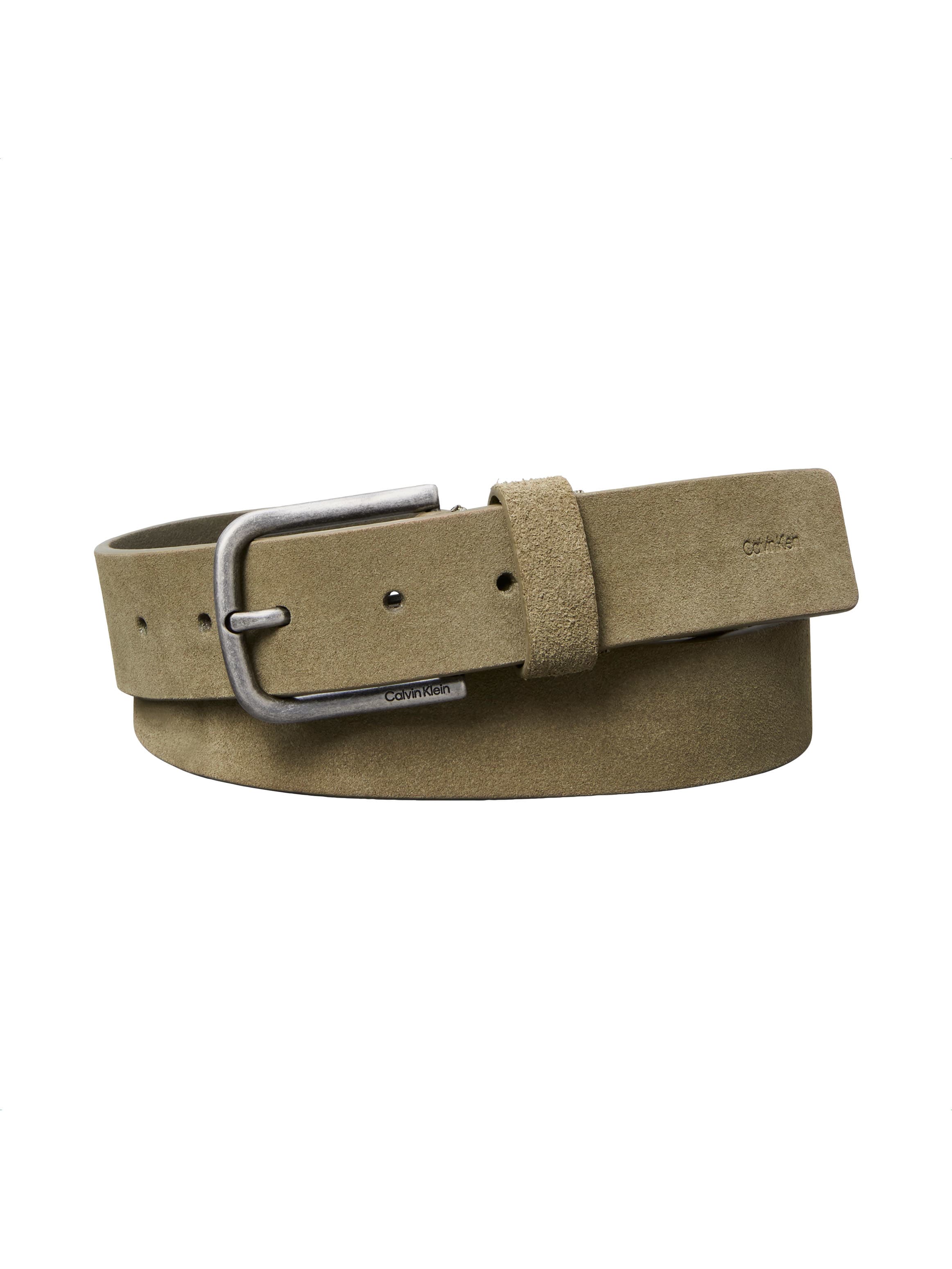 Calvin Klein Ledergürtel "ROUND BUCKLE SUEDE 35MM FIXED" Größenverstellbar günstig online kaufen