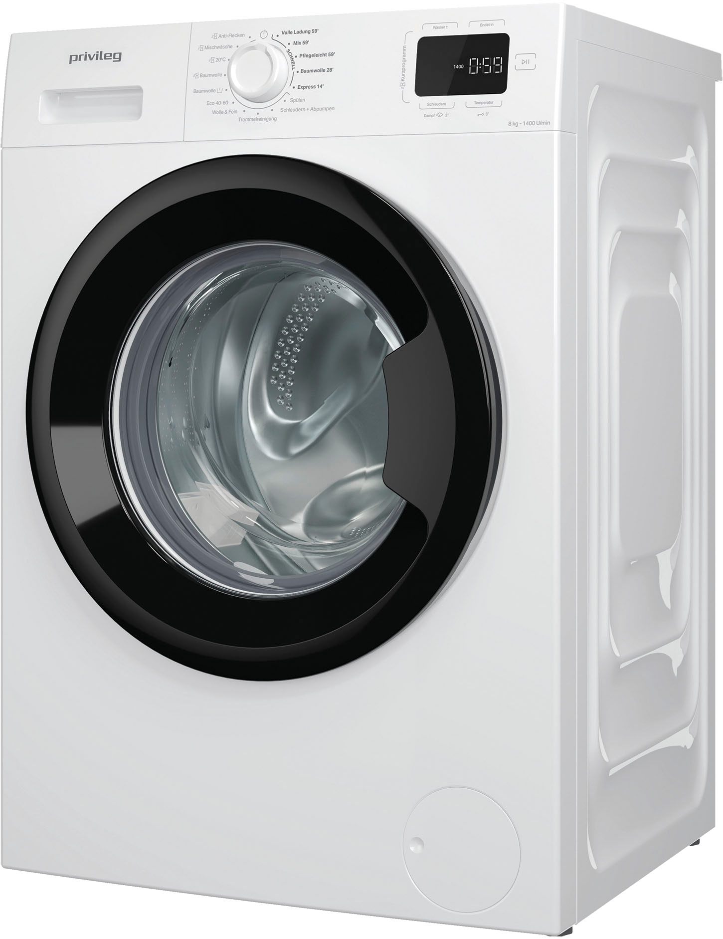Privileg Waschmaschine MY TIME »PWF 874A MY TIME DE«, 8 kg, 1400 U/min, Quick Cycles – 5 Programme in unter 1 Stunde