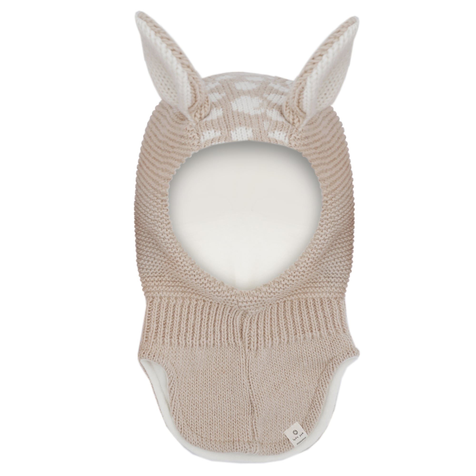 MAXIMO Kinder Schlupfmütze, beige, Gr. 47, Strick, Materialmix, Mützen, mit Öhrchen, wärmend, elastisch, Strick, gefüttert