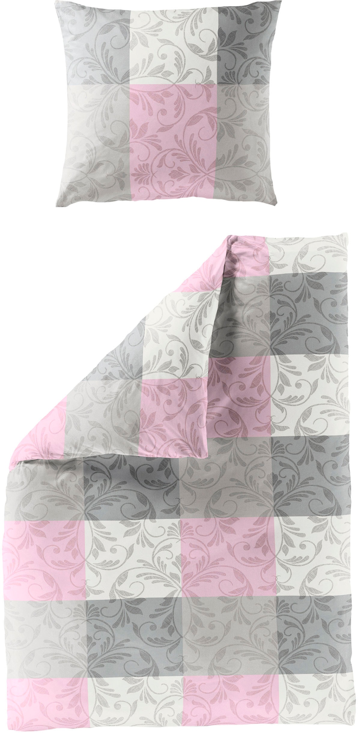 BIERBAUM Bettwäsche "3092" 2 Stk. Biber, 100 % Baumwolle, pflegeleicht, kus günstig online kaufen