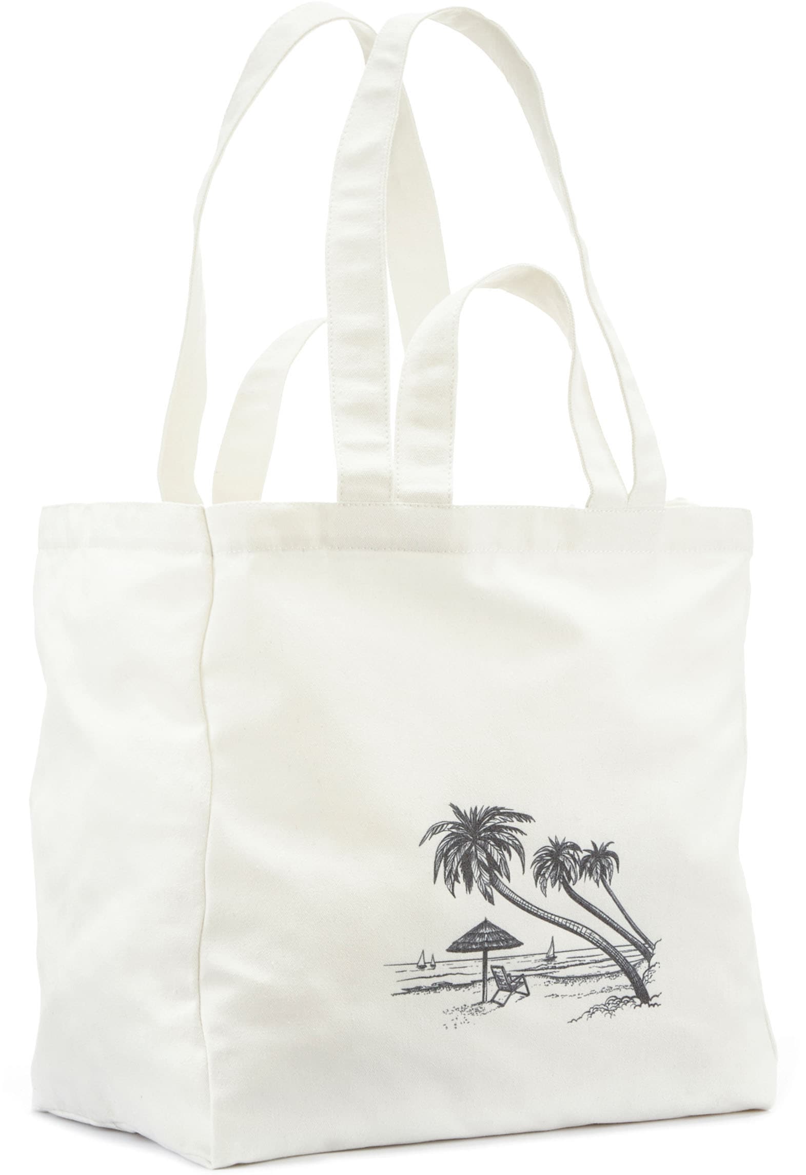 Shopper, Strandtasche, Sommertasche, Schultertasche mit Palmenmotiv VEGAN