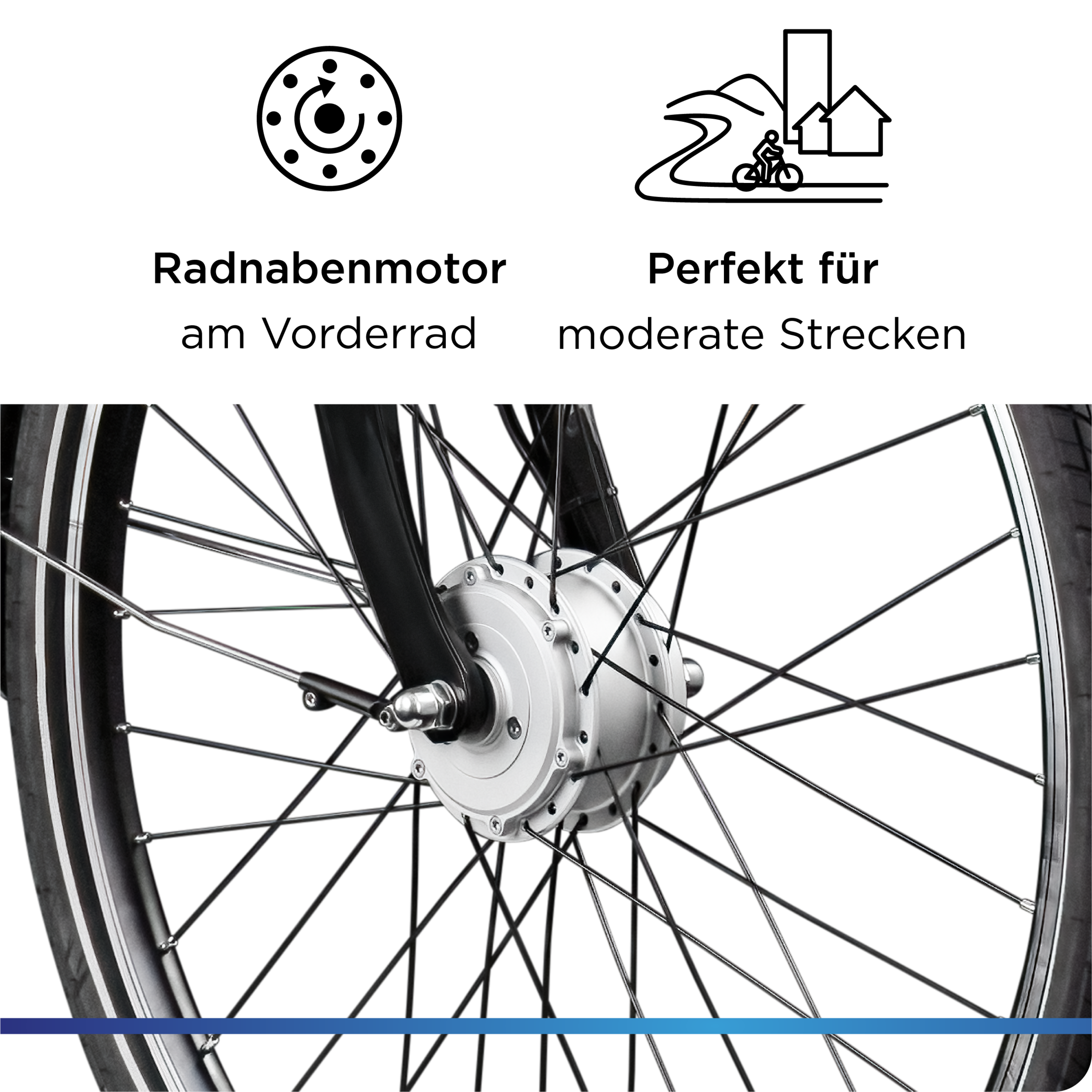 Zündapp »Z510« 3 Gang Shimano Nexus  SC-3C41 Schaltwerk Nabenschaltung Frontmotor 250 W Pedelec, Elektrofahrrad für Damen u. Herren