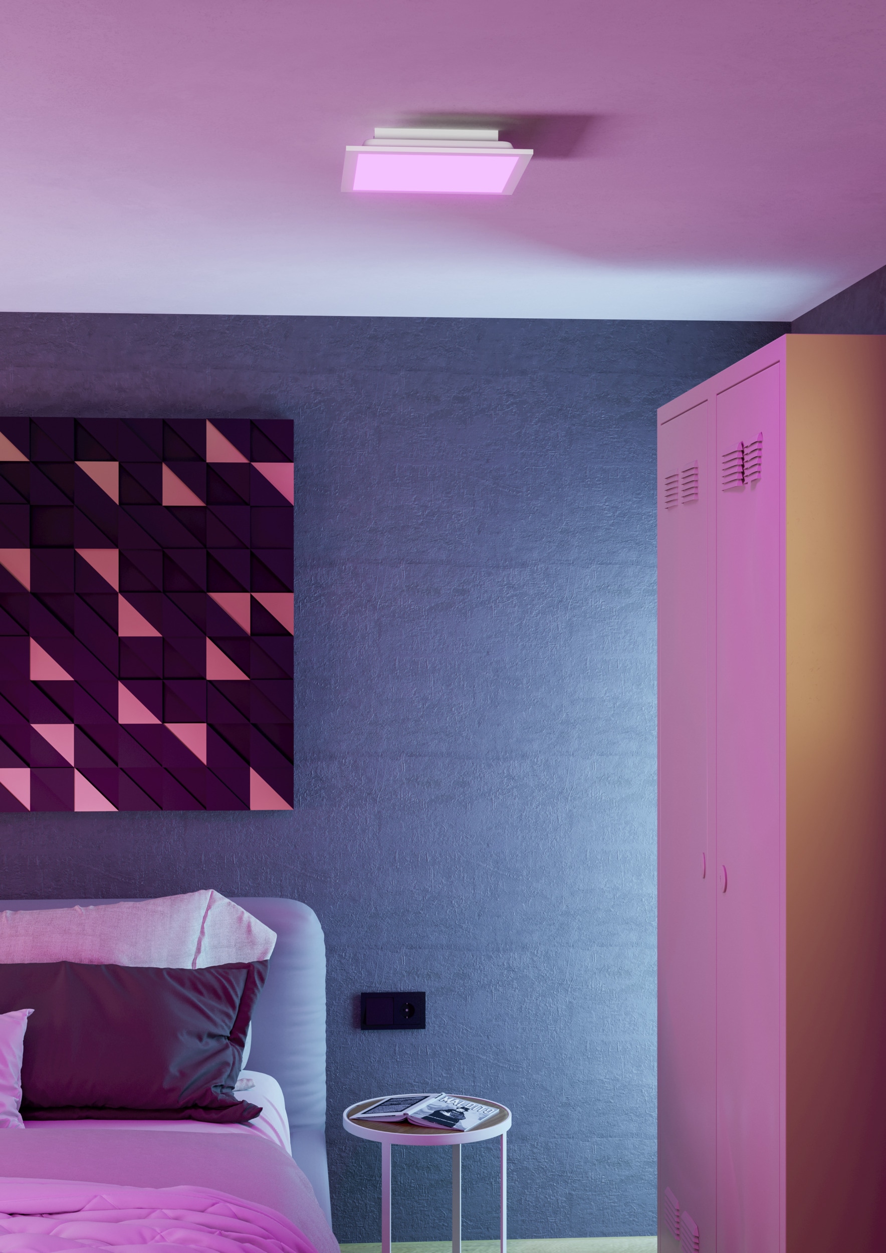 EGLO Deckenleuchte »MORADILLO-Z Deckenlampe - Stahl - LED - 14W - IP20« LED-Modul 1 Stk. Kaltweiß | Neutralweiß | RGB | Warmweiß Wohzimmerlampe, Esszimmerlampe, Schlafzimmer, L29,5 x B29,5 x H6,1 cm