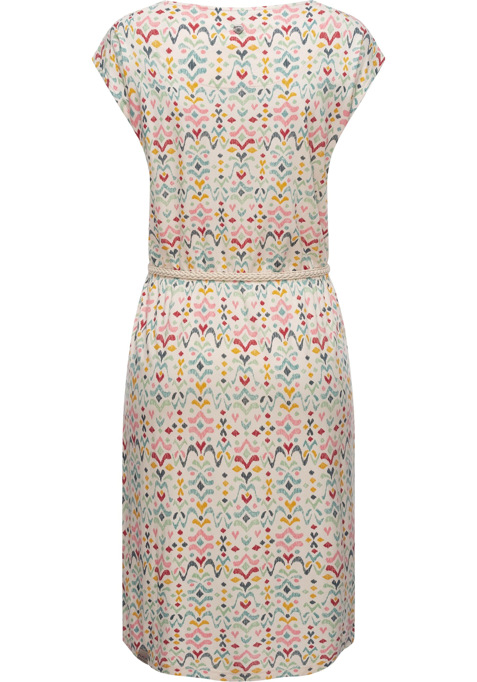 Ragwear Shirtkleid »Lilithe Ikat«, stylisches Damen Sommerkleid mit Taillengürtel