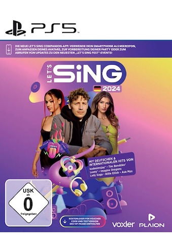 Spielesoftware »Let's Sing 2024 German Version«, PlayStation 5