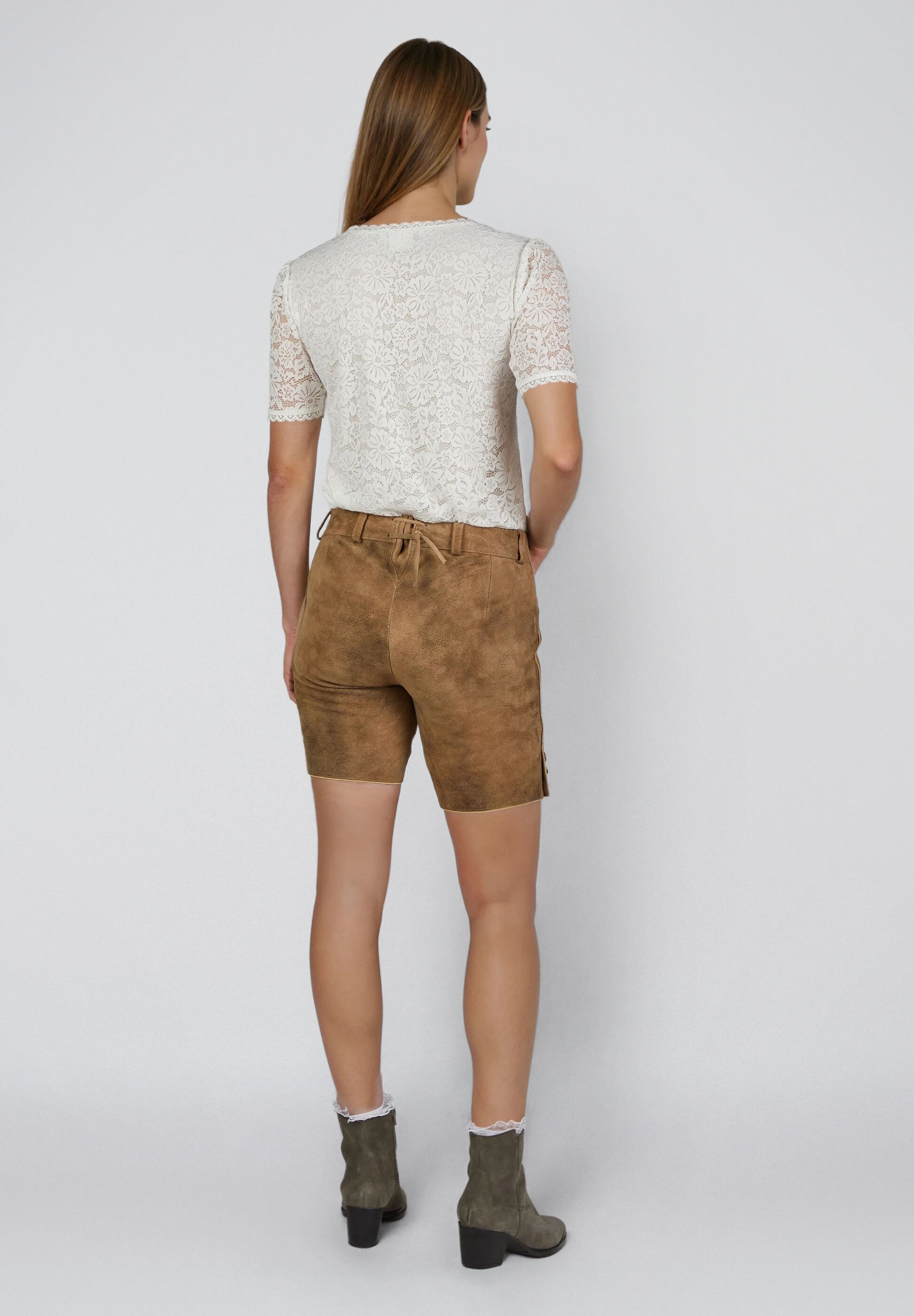 Spieth & Wensky Lederhose »Giana«  mit dezenten Stickereien an den Beinen