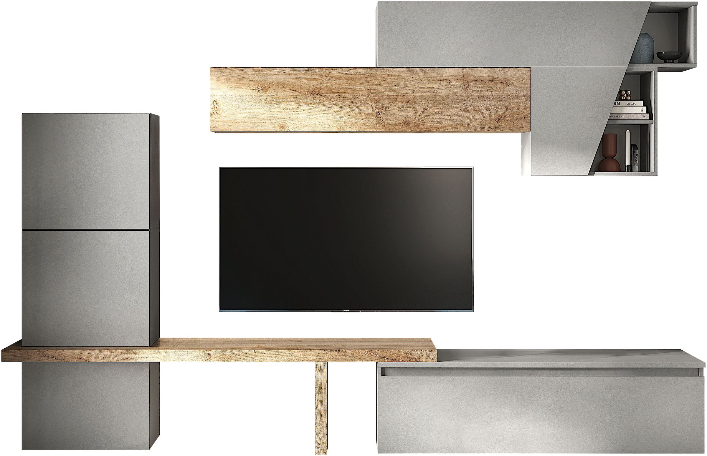 Home affaire Wohnwand "Infinity, 8tlg. Breite 305 cm, moderne Mediawand" 8 günstig online kaufen