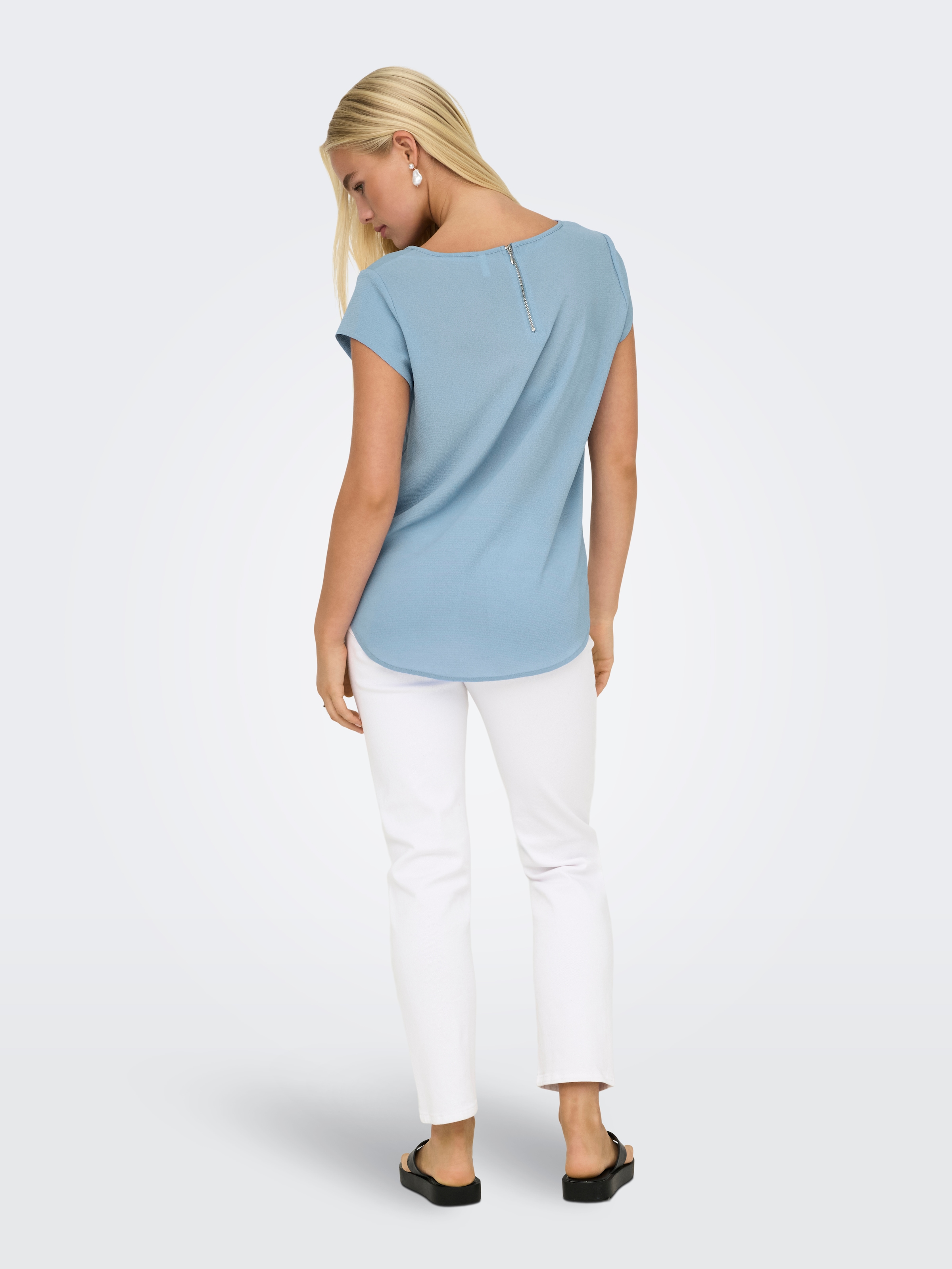 ONLY Kurzarmbluse »ONLVIC S/S SOLID TOP NOOS PTM«