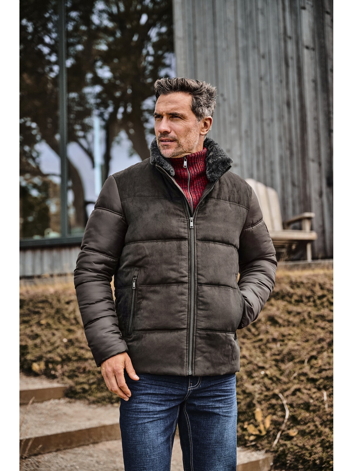 Steppjacke BABISTA "Steppjacke ILOR", Herren, Gr. 50, braun (dunkelbraun), Obermaterial: 100% Polyester COOLMAX PES(Coolmax)., Jacken Steppjacke 2