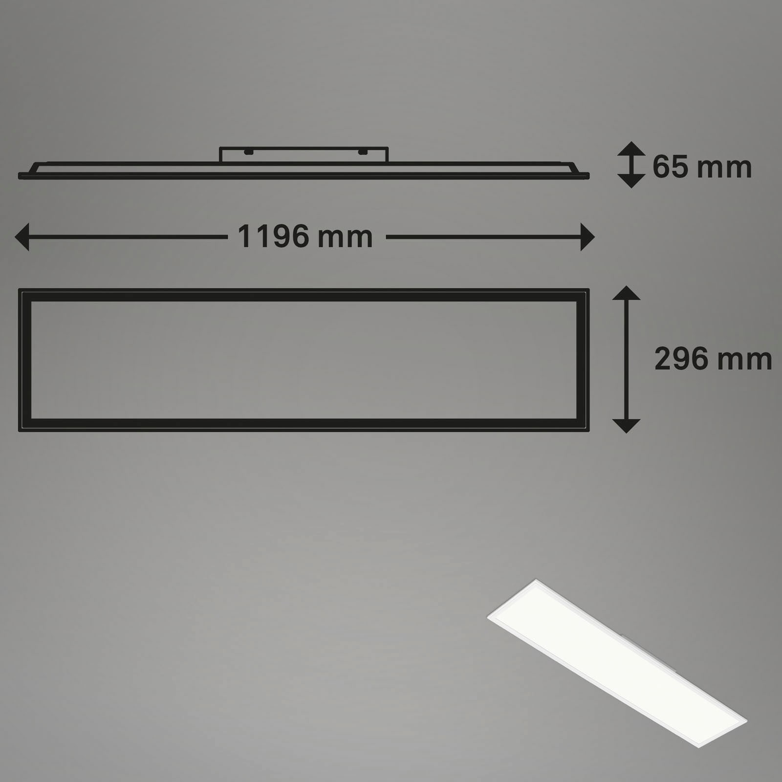 Briloner Leuchten LED Panel »7154016 Colour«, Leuchtmittel LED-Board | LED fest integriert, Deckenlampe, 119,6x29,6x6,5cm, Weiß, 40W, Wohnzimmer, Schlafzimmer